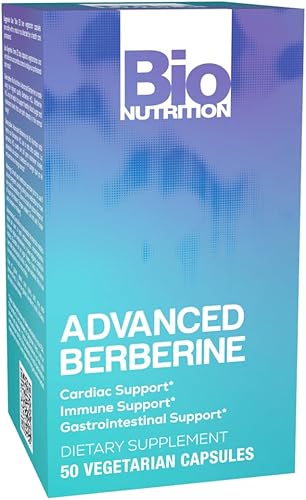 Bio Nutrition Advanced Berberine 50 cápsulas vegetarianas 1,200 miligramos de berberina Sistema inmunológico IG saludable