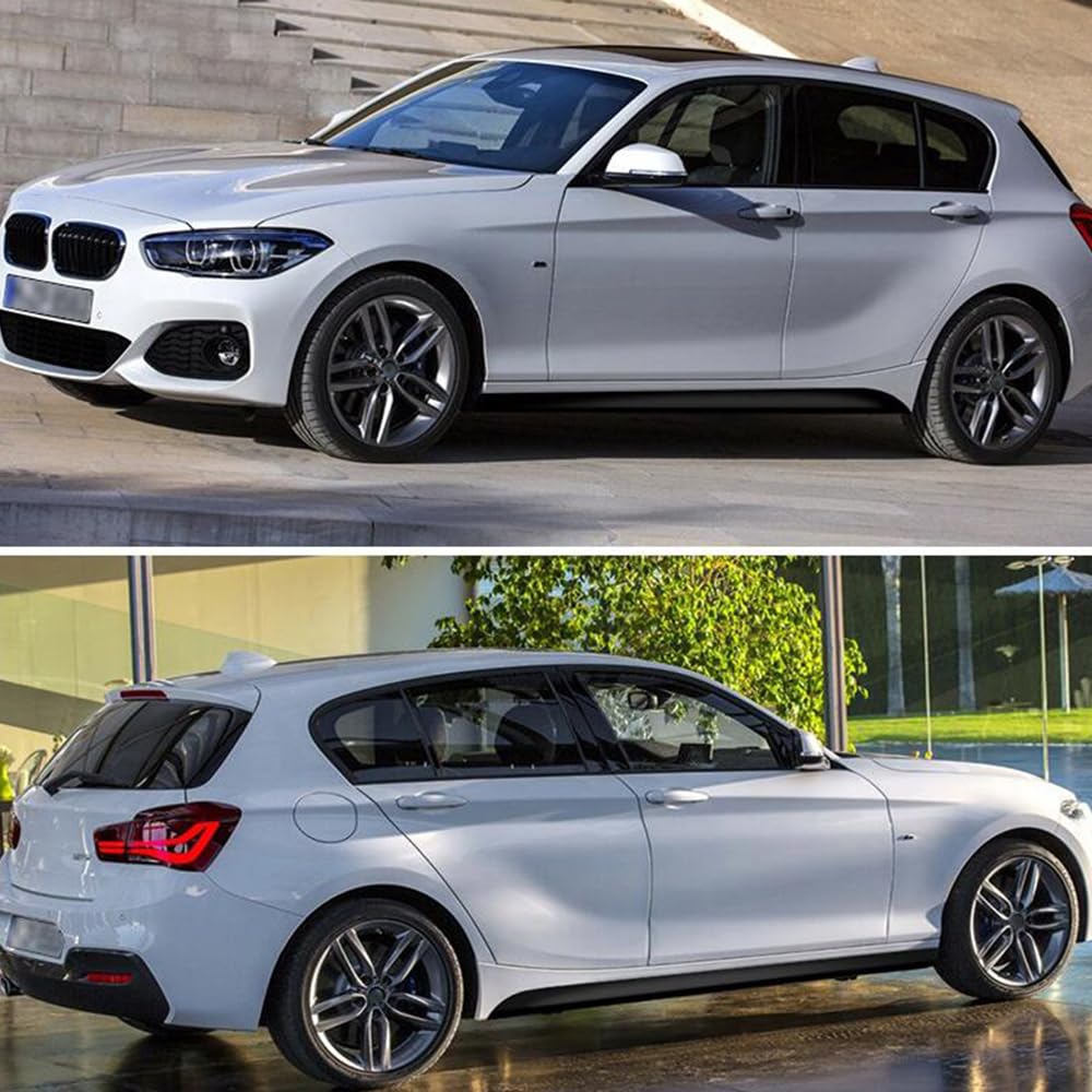 Shkalacar 2 Pezzi Gonna Laterale Strisce da Corsa Decalcomanie, Adesivi Vinile Fibra di Carbonio 3D Ricambio per BMW f30 f31 f22 f23 e90 e91 e92 e93 Accessori 205 cm/80,7 Pollici