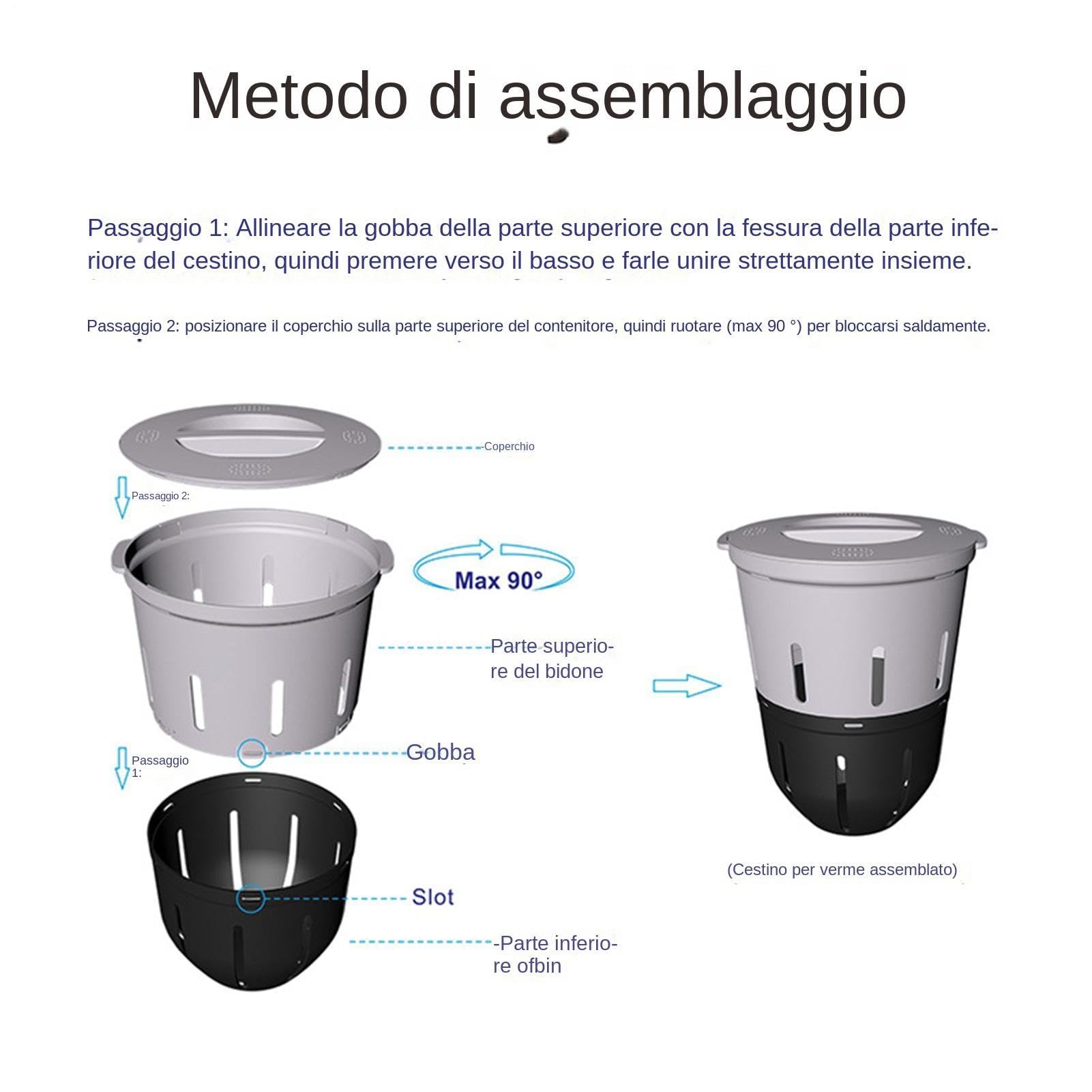 Compostiera Interrata Compostatore Esterno da 12,5 Litri
