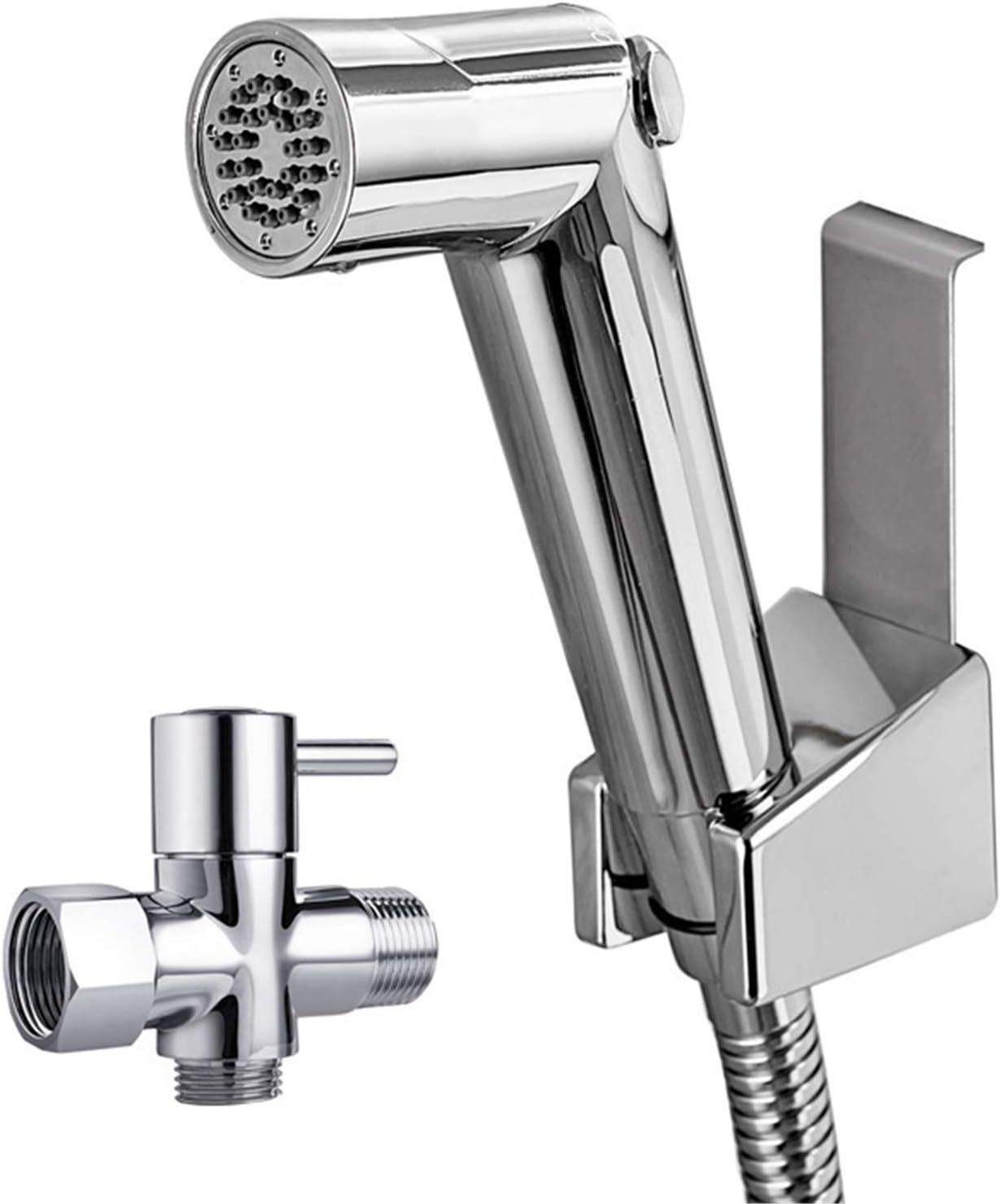 Handheld Bidet Sprayer for Toilet, Spray Attachment with Hose for Feminine Wash, Baby Cloth Diaper Washer, Cleaner and Shower Sprayer for Pet, Bathroom Or Toilet,B Set(B Set)