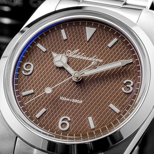 Image of ADDIESDIVE Quartz Watch for Men 36 MM Small Dial Analog Waterproof 100 M | Conves Crystal VH Sweep Second Movement Simple Male Watches Stainless Steel