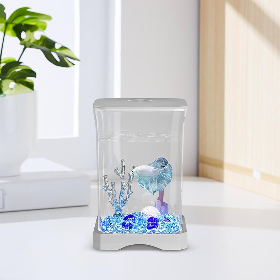 Amazon | Mcnkoow ベタ水槽、ベタ魚用水槽 | ベタ水槽4K HD ベタ水族館