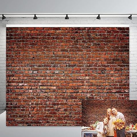 OFILA Red Brick Wall Photography Backdrop 10x8ft Vintage Brick Wall Photo Backdrop Birthday Photo Backdrop Baby Shower Backdrop Wedding Photo Background Graduation Brick Photography Backdrop Cover