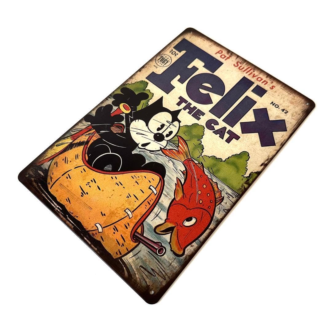 Amazon.co.jp: フィリックス ザ キャット クラシック ブリキ看板