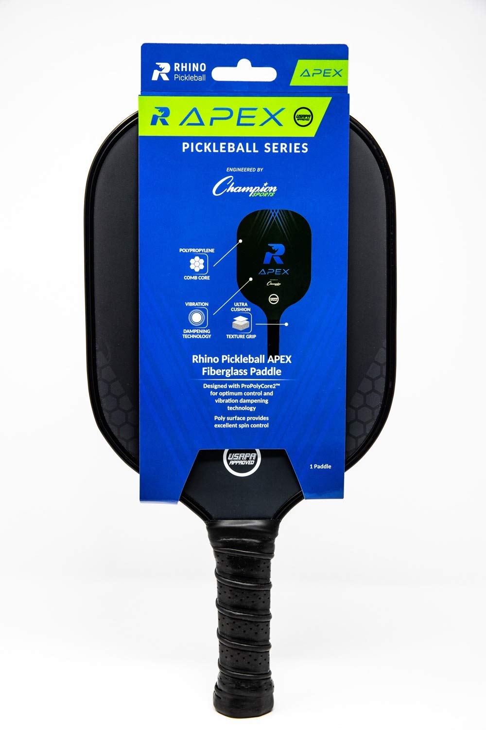 Champion Sports Rhino Pickleball Paddles: Racchette da pickleball da interno o esterno in legno, alluminio, fibra di vetro, grafite - stili multipli