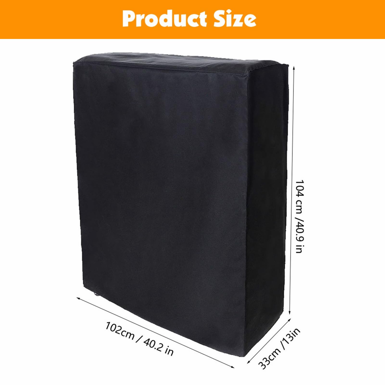 Klappbar Relax-Liegestuhl Abdeckung, Wasserdicht, Winddicht, UV-Beständiges, Schwerlast 210T Oxford Gewebe Schutzhülle für Gartenliege Sonnenliege Relaxliegen (Schwarz) (102 * 33 * 104cm)