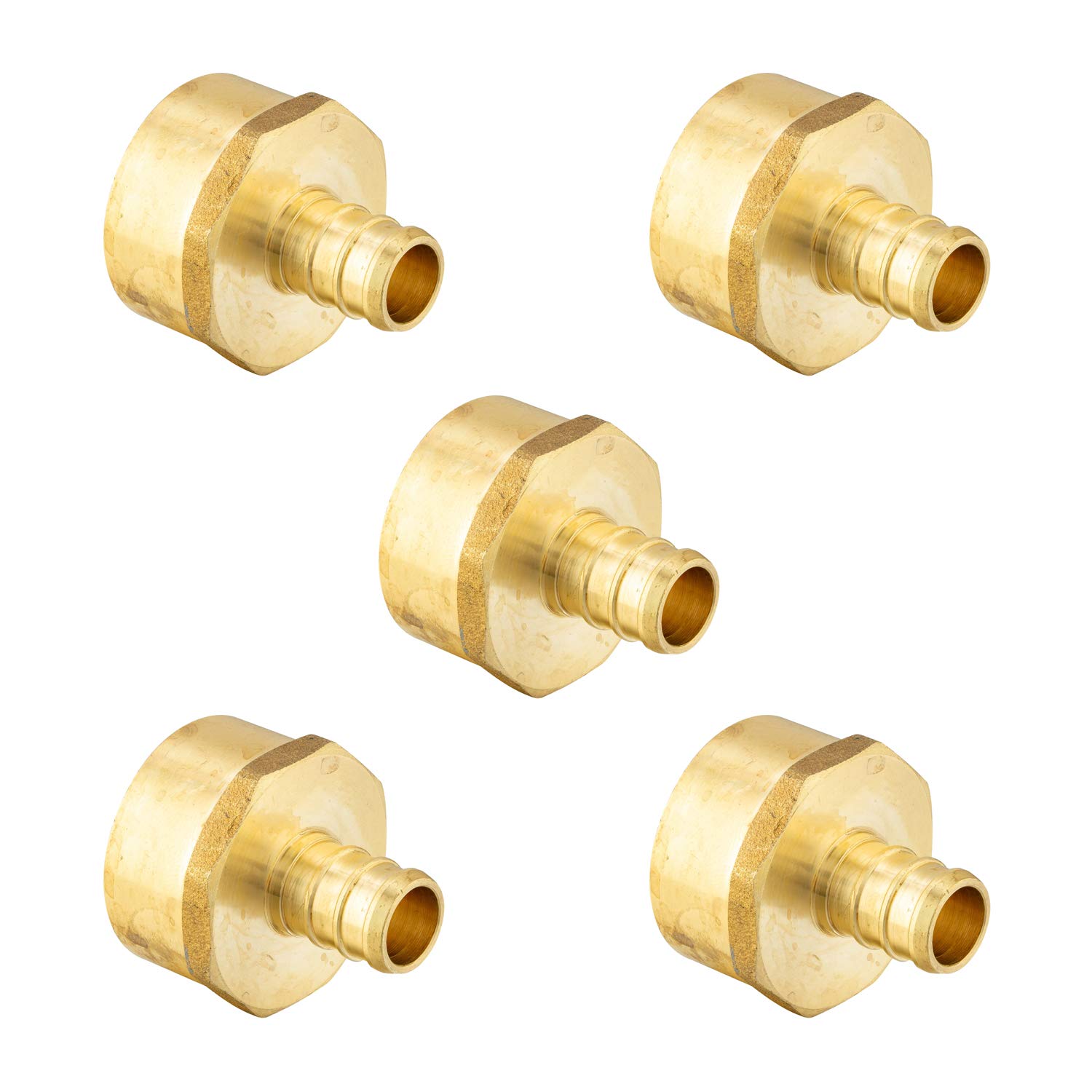 2-Pack EFIELD PEX Fittings - 1/2" X 1/2" Female NPT Swivel Elbow Adapter, Brass Crimp, Lead Free - View #6