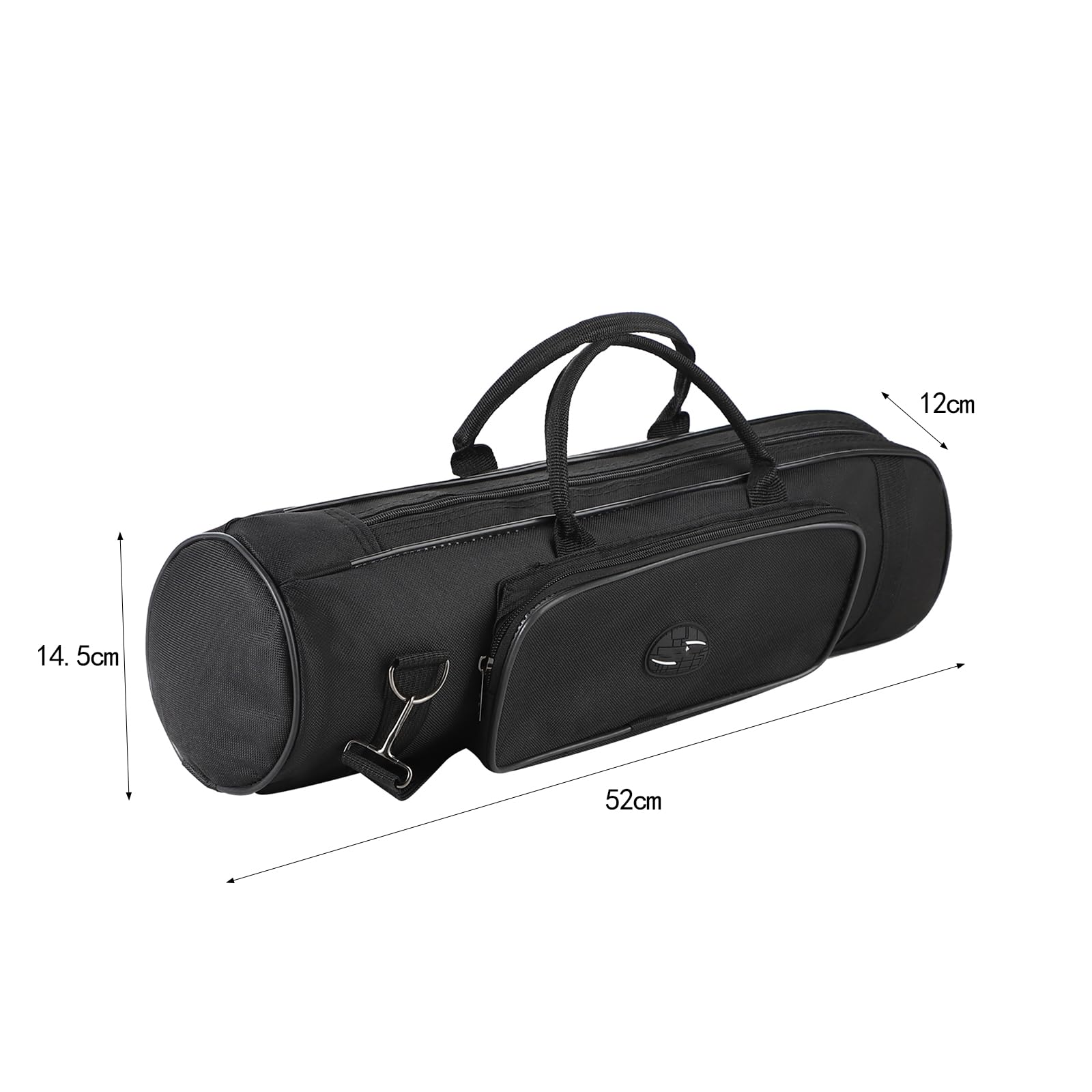 Sac de Trompette Imperméable Étui de Trompette Portable en Tissu Oxford Housse de Trompettes Sac de Transport Étanche Sacs à Dos Rembourré Housse de Transport Sangles Reglables 14,5 * 52 * 12cm