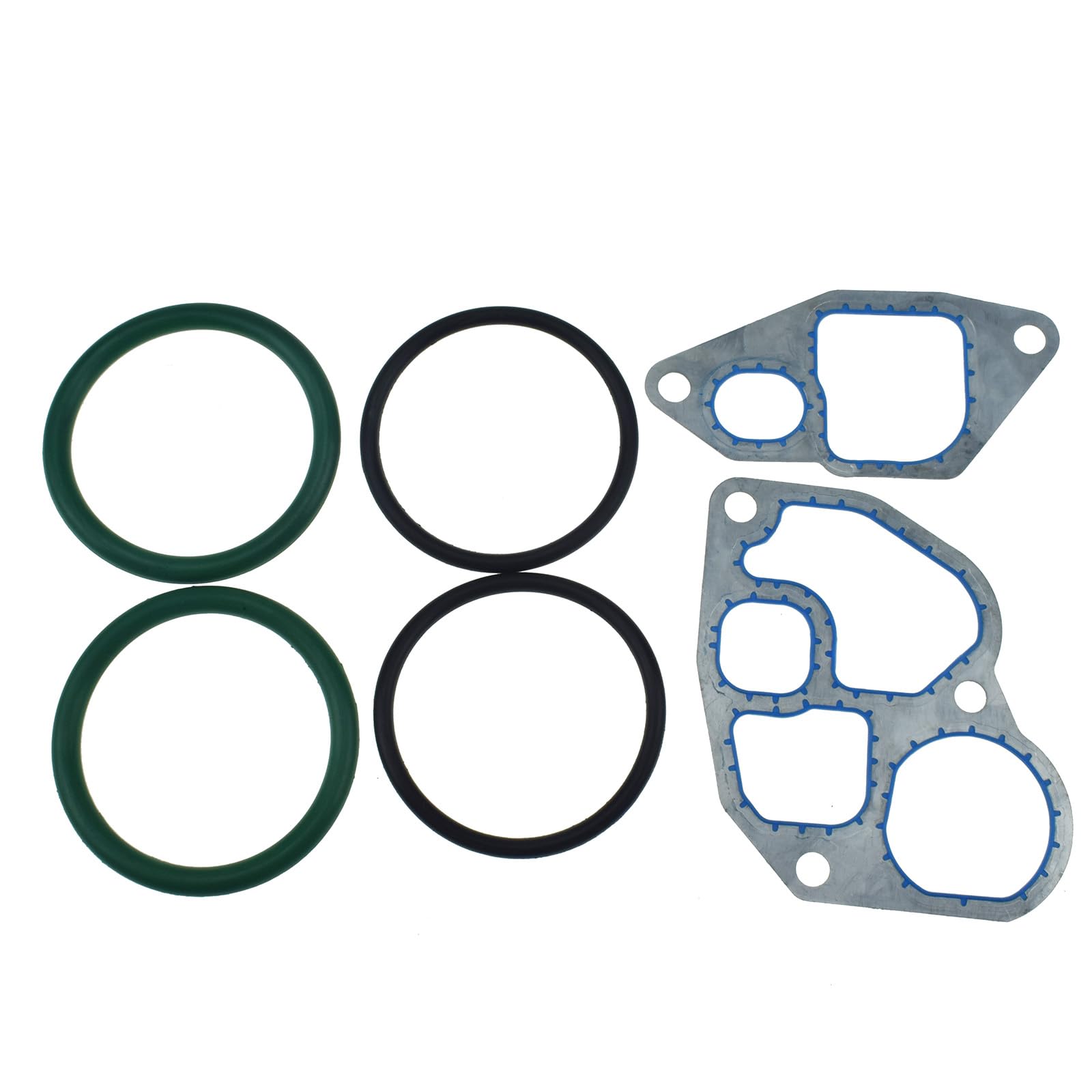 Engine Oil Cooler Gasket & Oring Kit F4TZ-6A636-A 1C3Z6A642AA 904-225 For 1994.5-2003 for Ford F250 F350 F450 F550 E250 E350 E450 V8 7.3L Powerstroke