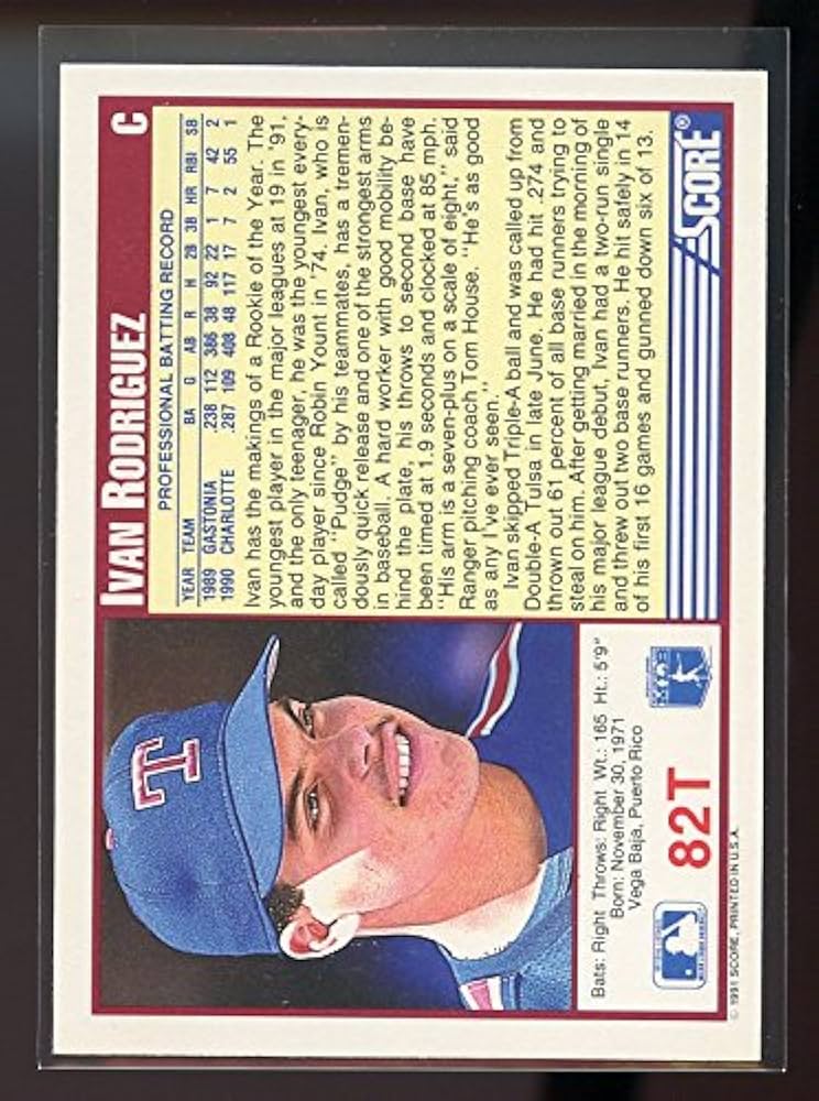 メジャーリーグ　カード　Ivan Rodriguez Ivan Rodriguez Autographed 1991 Upper Deck Final Edition