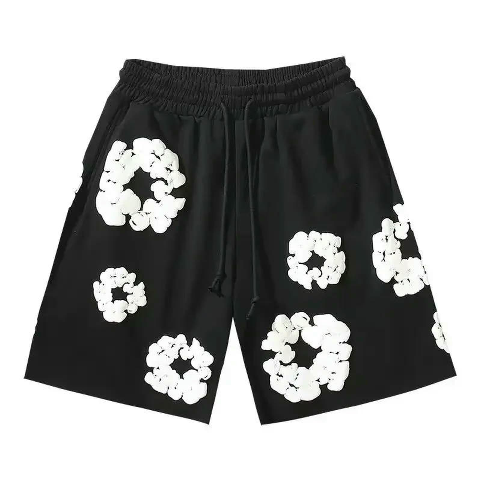 Pantaloncini Nuovi Pantaloni da Spiaggia Estiva Casual Americano Kapok Stampato Short di Fiori Vacanze All'aperto per Uomini Maschi-d12131-s