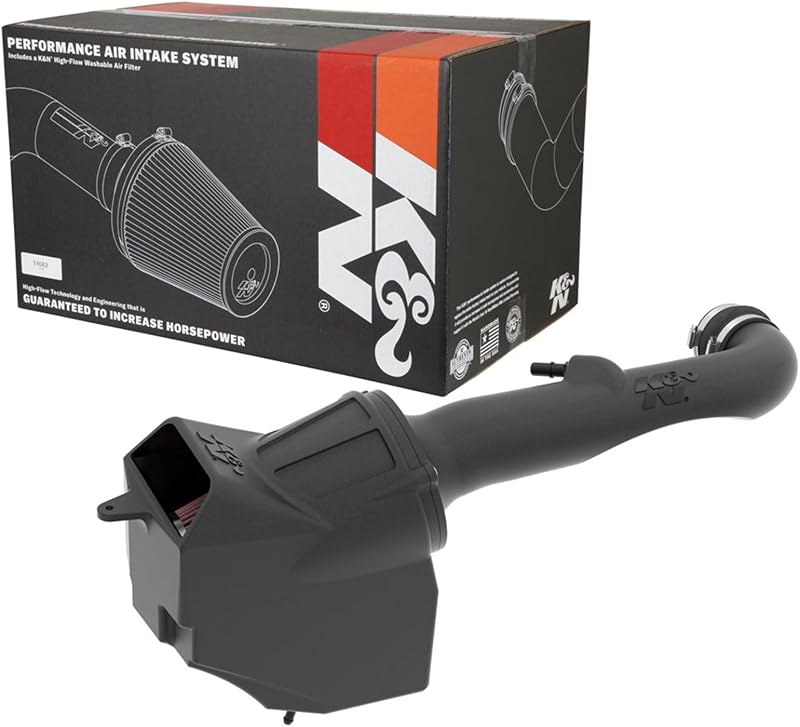 Kit de admissão de ar frio K&N 63-1576 com filtro de alto fluxo para Jeep Gladiator e Wrangler – 1 unidade