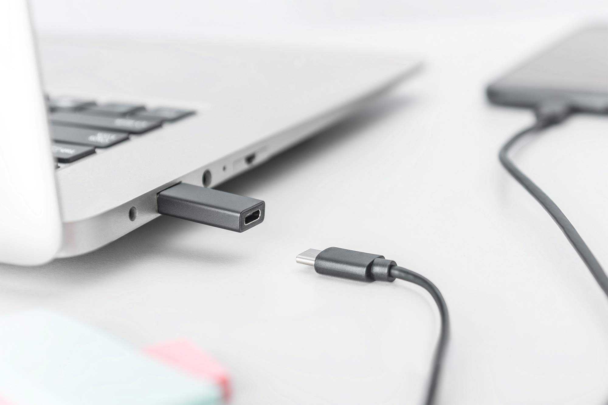 ASSMANN DIGITUS Adaptador USB 3.2 Gen1 - USB A (Macho) a Tipo C (Hembra) - 5 Gbit/s - Cable - Negro