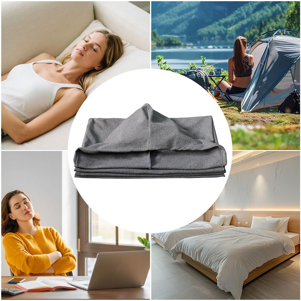 Hug Sleep Pod Couverture portable à capuche – Sac de couchage extensible doux et confortable pour le camping, couverture de compression portable pour homme et femme