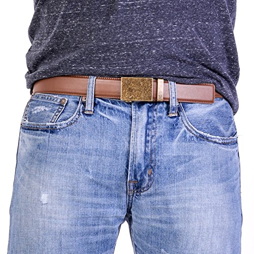Image of Mission Belt Men's Leather Ratchet Belt, 40mm Metal Collection