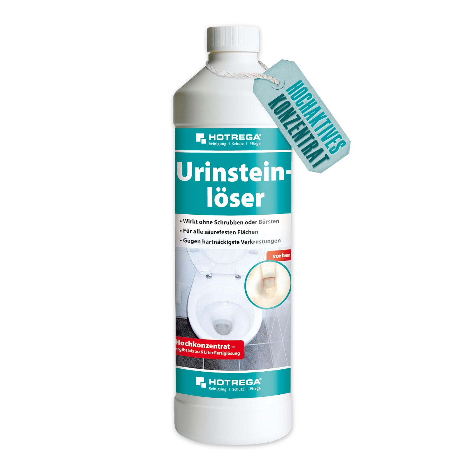 HOTREGA Urinsteinlöser Konzentrat 4x 1L | Starker Urinsteinentferner &