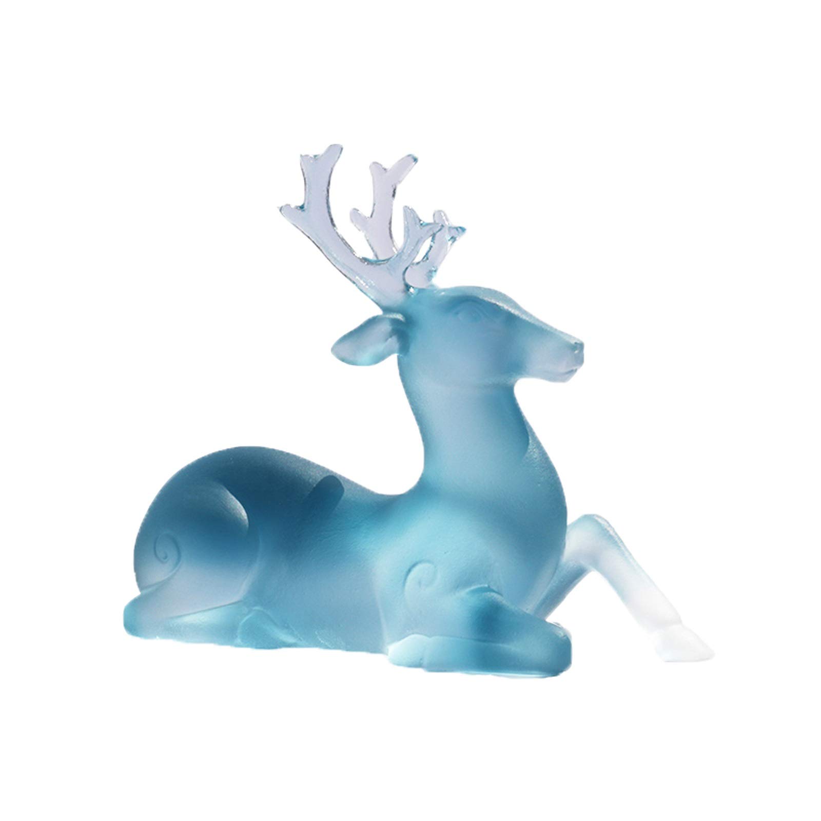 YNIYUJKL Feng Shui Ornaments Crafts Deer Statue Decoration Cute Creative Home Study Living Room Deer Ornament Showpiece For Home Office Decor And Housewarming Gift Creative Figurine Sc,Bl?-A