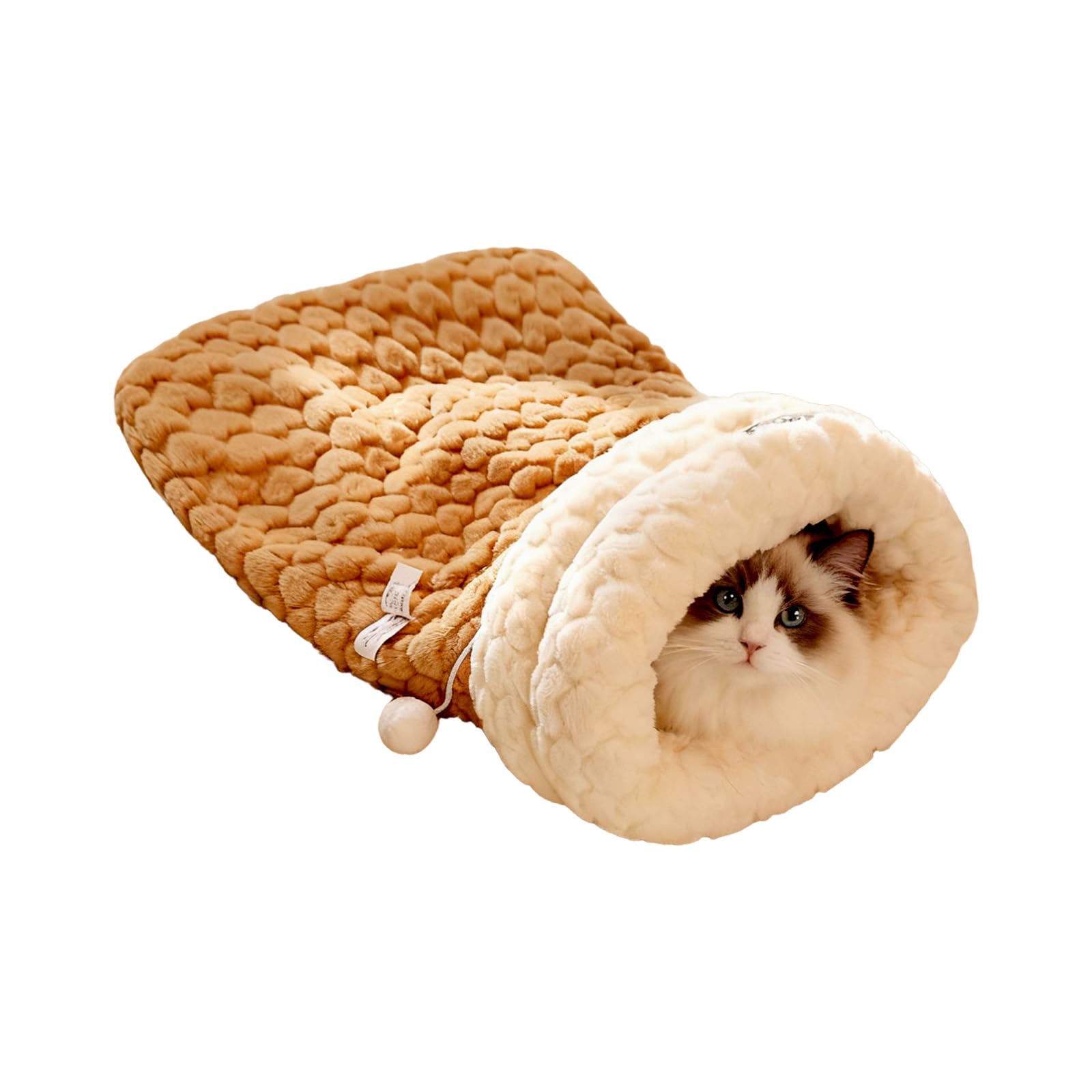 Lit chaud en polaire pour chat pour l'hiver avec trou doux