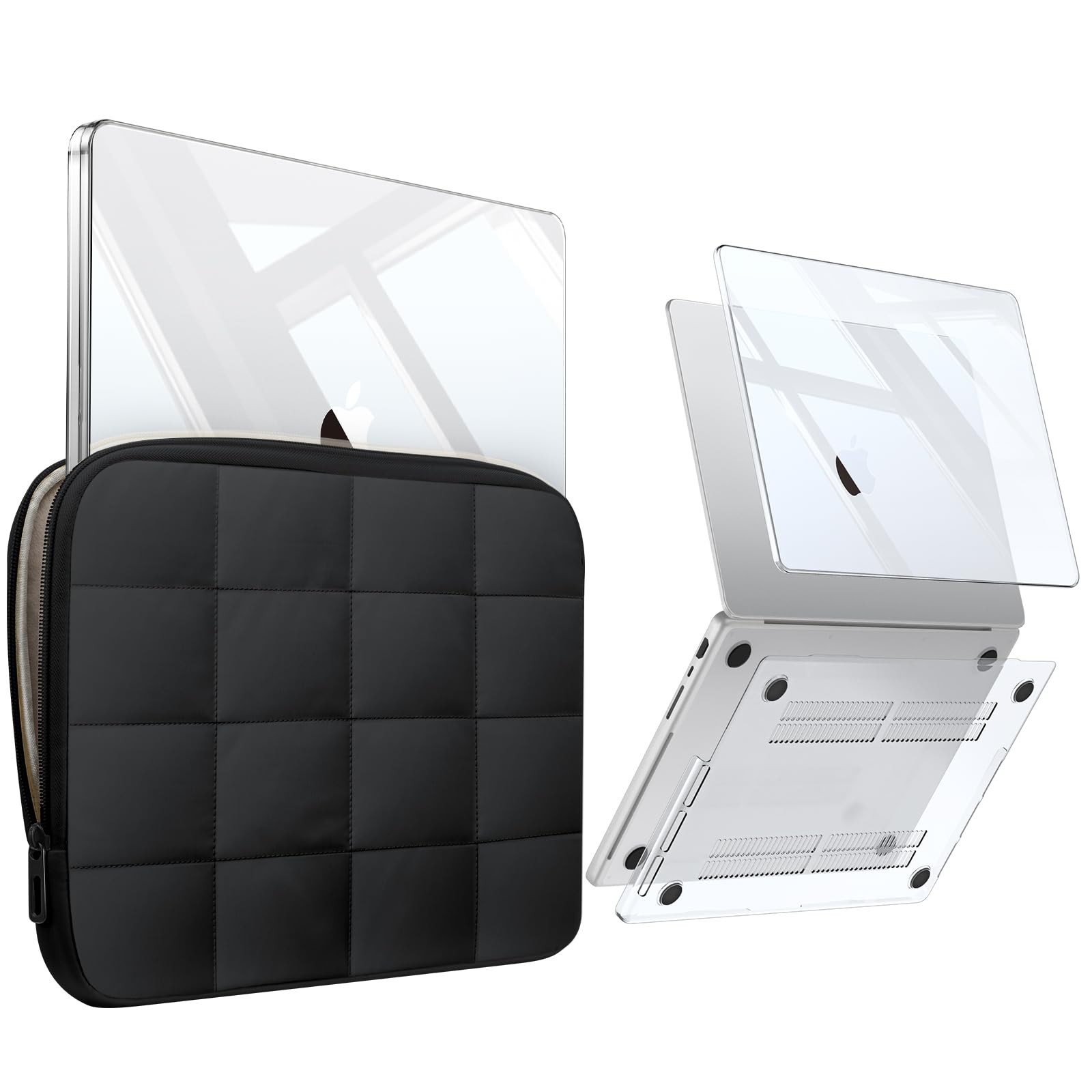 Fintie Etui kompatybilne z MacBook Pro 14" M5, M4, M3, M2, M1 Pro/Max (2026-2021), A3426, A3427, A3434, A3112, A3401, A3185, A2992, A2918, A2779, ultracienkie, twarde pokrowiec ochronny i torba na