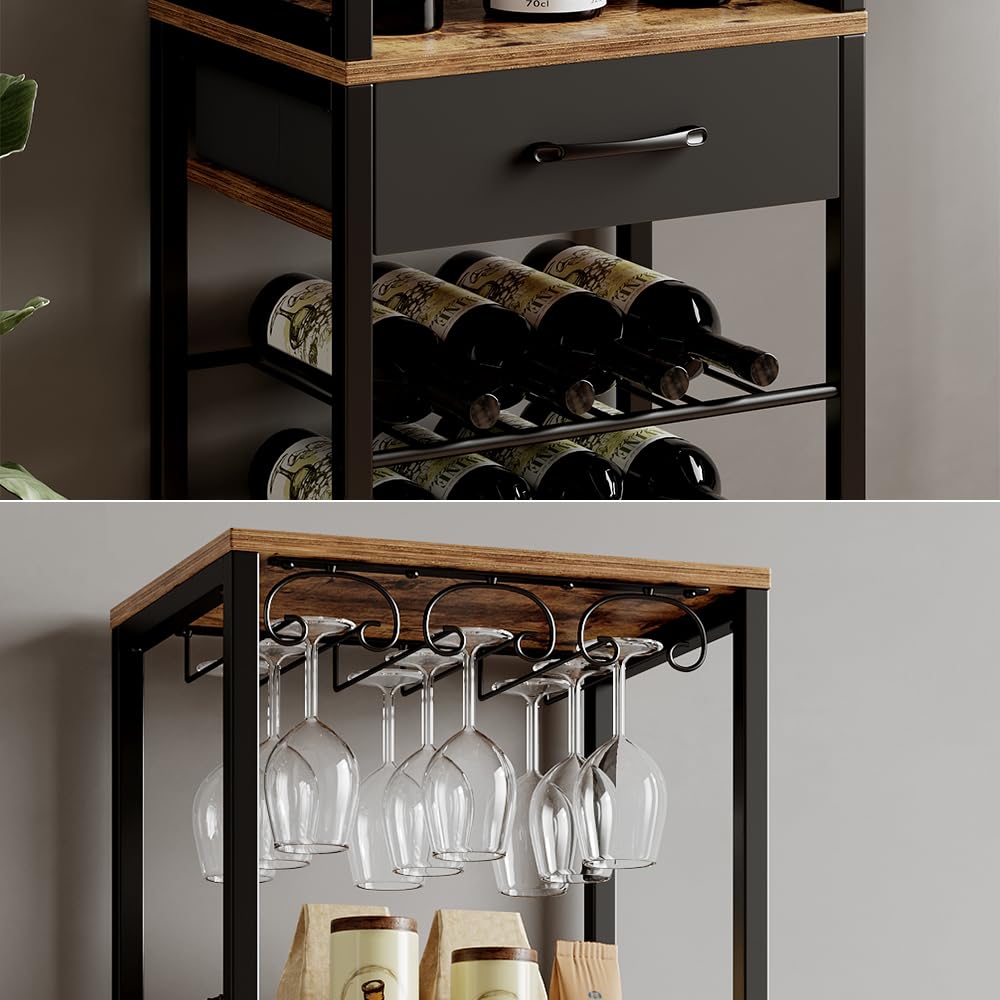 Vicco Weinregal Porto, Eiche rustikal, 40 x 147.5 cm