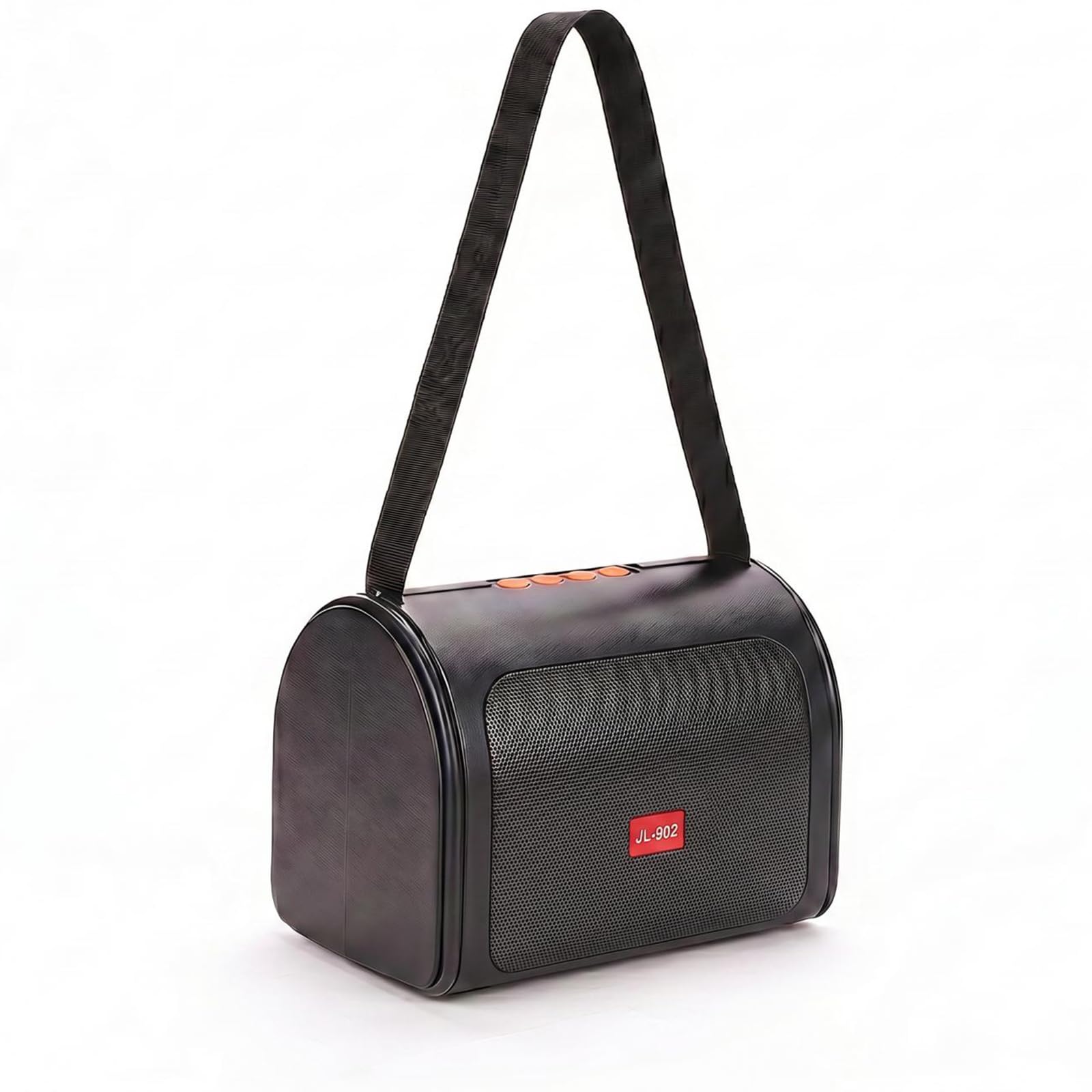 Altoparlante, grande boombox Bluetooth portatile con batteria ricaricabile, con funzione solare e radio, fino a 20 ore di autonomia, USB-C, ingresso AUX integrato, nero