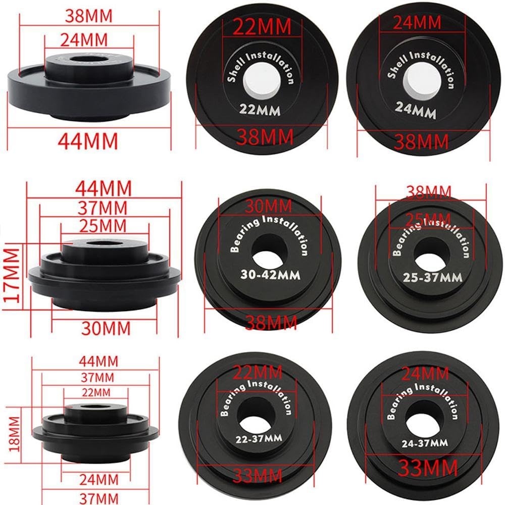 SagaSave Bicycle Bottom Bracket Install and Removal Tool Kit Road Bike Multi Function Press Fit Bearing Press Tool Suitable for BB86/BB30/BB91/BB92/PF30 (Starter Edition)