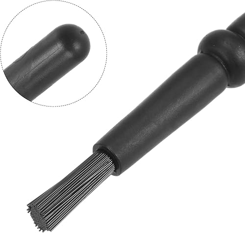 Miniatura 4 de uxcell Cepillo antiestático ESD, mango de plástico portátil, cepillos de limpieza de laboratorio de nailon para teclado electrónico, PCB BGA,