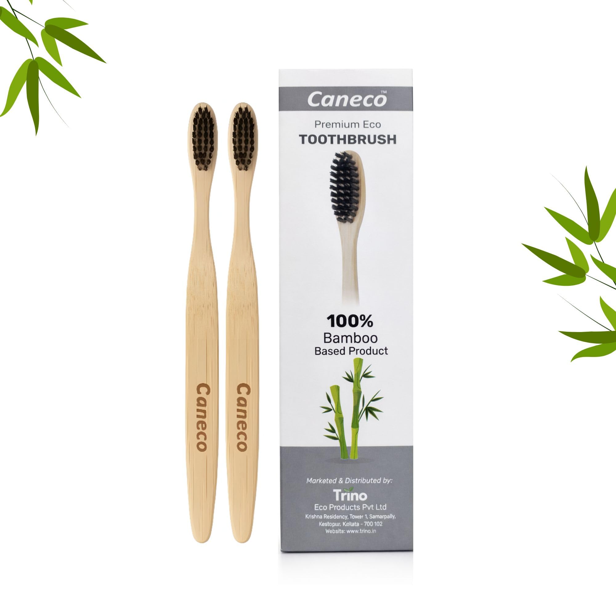 Natural Bamboo Toothbrush for Adults – Plastic-Free Organic Tooth Brush with Soft Charcoal Bristles, Eco Friendly Bamboo Brush for Teeth (Pack of 2)-image-8