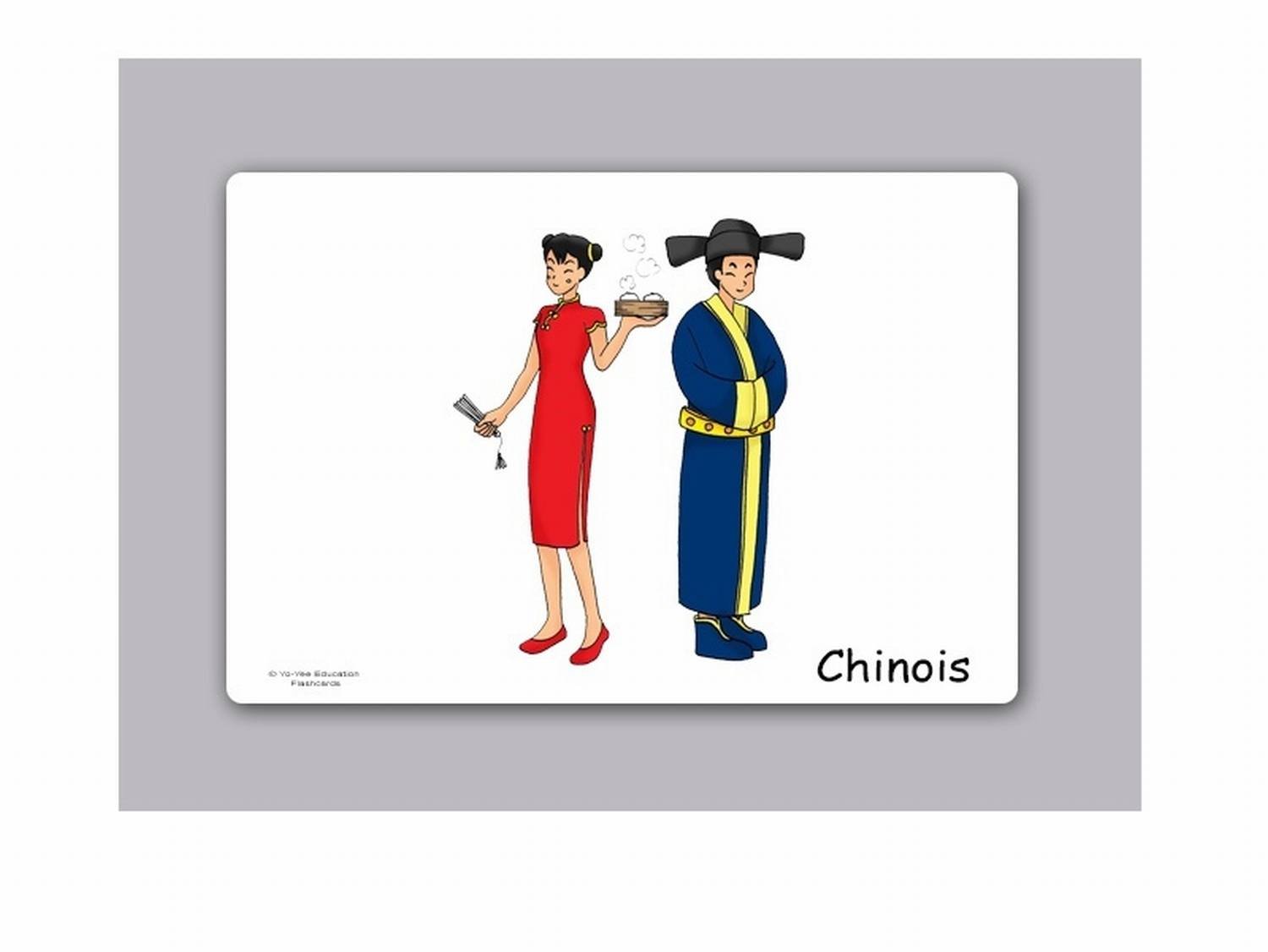 Cartes Images en français - Nationalités - pour l’enseignement des Langues et l’Encouragement linguistique dans Les garderies, Les Jardins d’Enfants et Les écoles