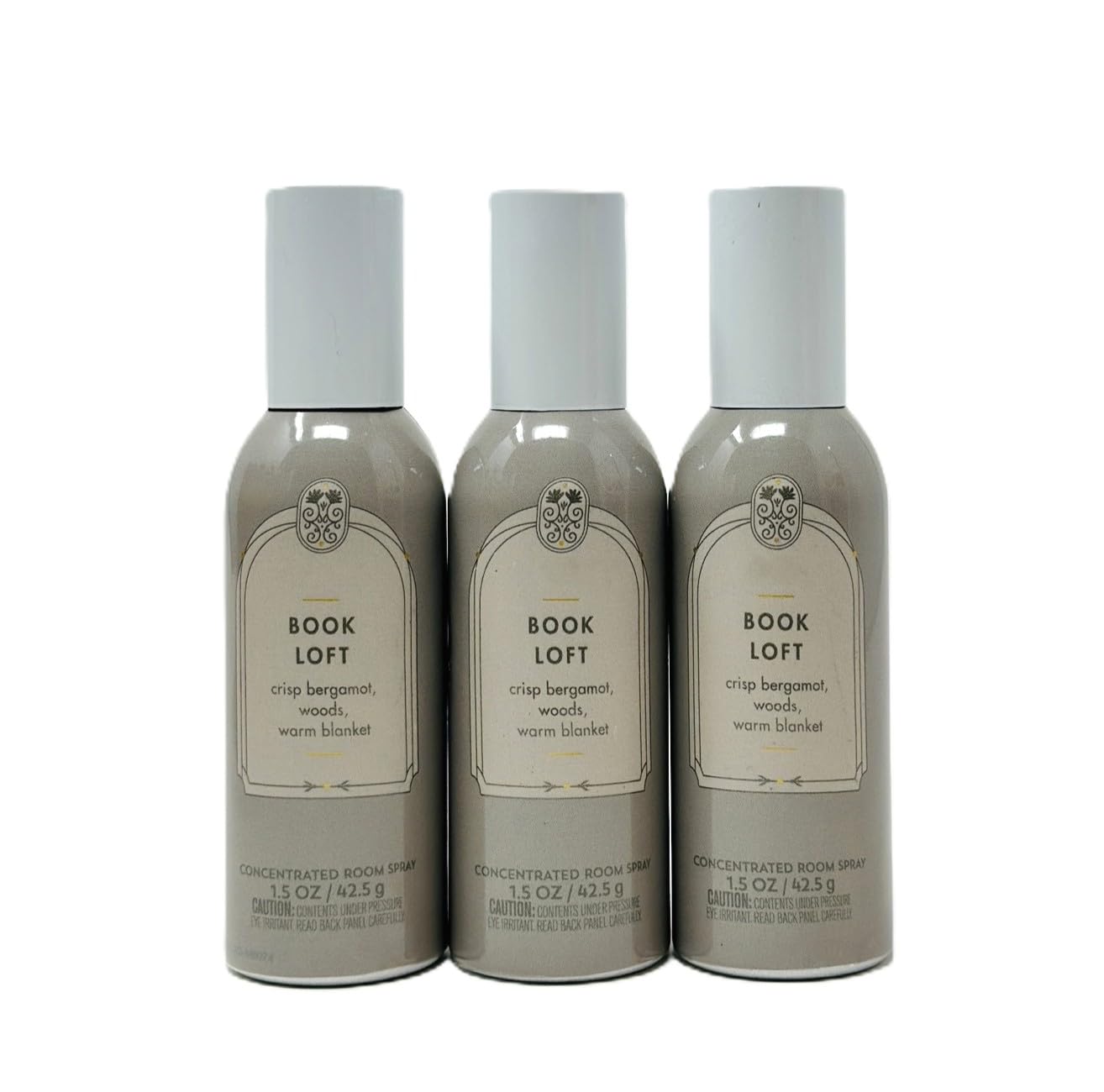 Concentrated Room Spray Bath and Body 3 Pack 1.5 oz / 42.5 g Home Fragrance Air Freshner (1.5 oz / 42.5 g (3 Pack), Book Loft)