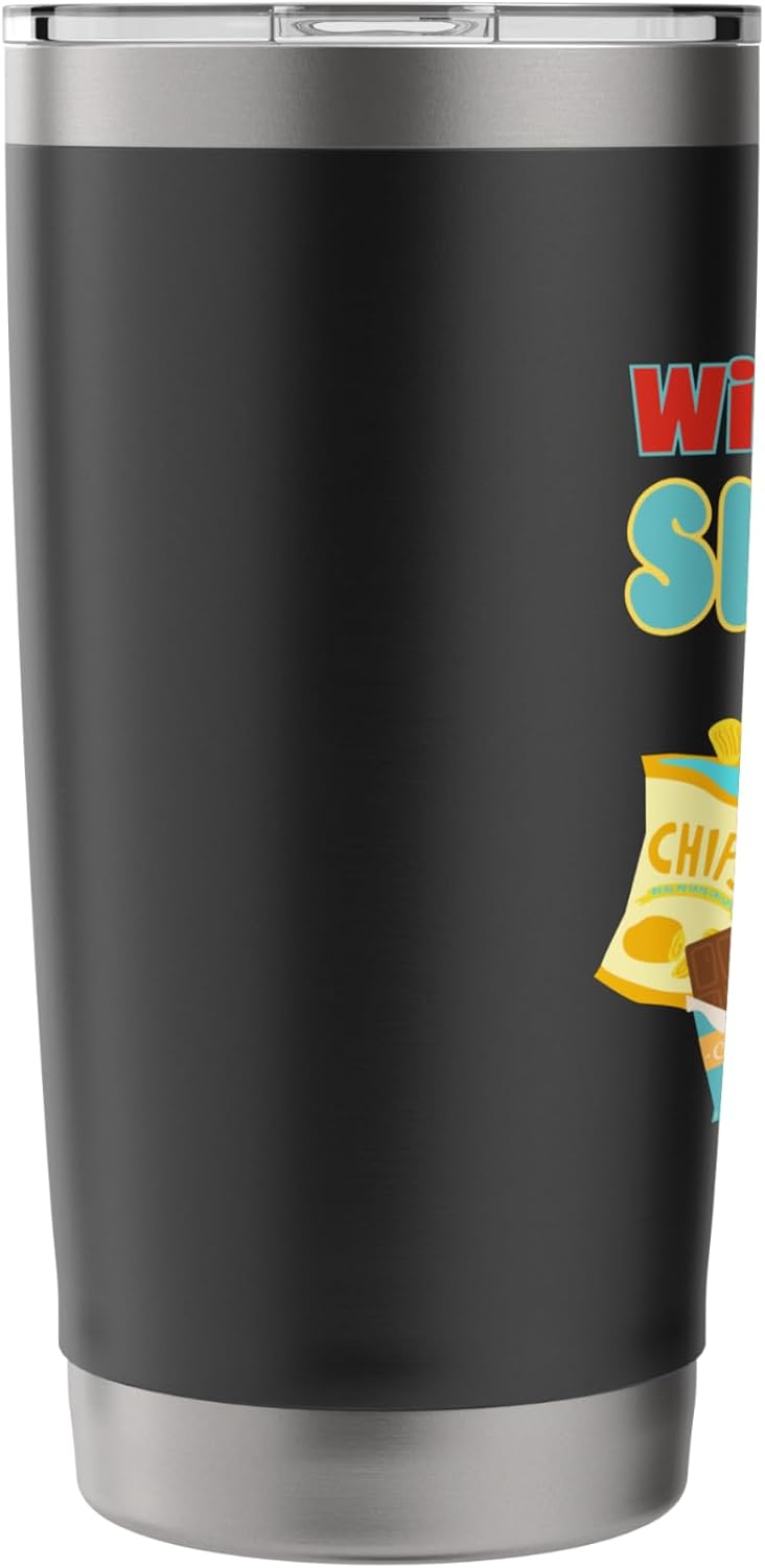 Funny Foodie Joke Snacks Food Lover Student Drama Teacher Stainless Steel Insulated Tumbler image 4