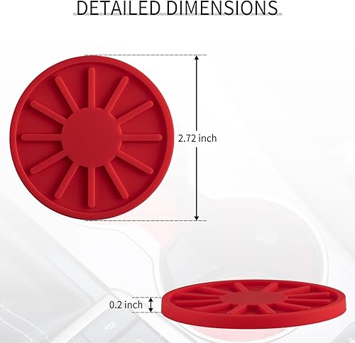 Miniatura 2 de GaRhomxy Portavasos para automóvil, 4 unidades, estilo solar, antideslizantes, para portavasos de automóvil, accesorios de automóvil para mujer
