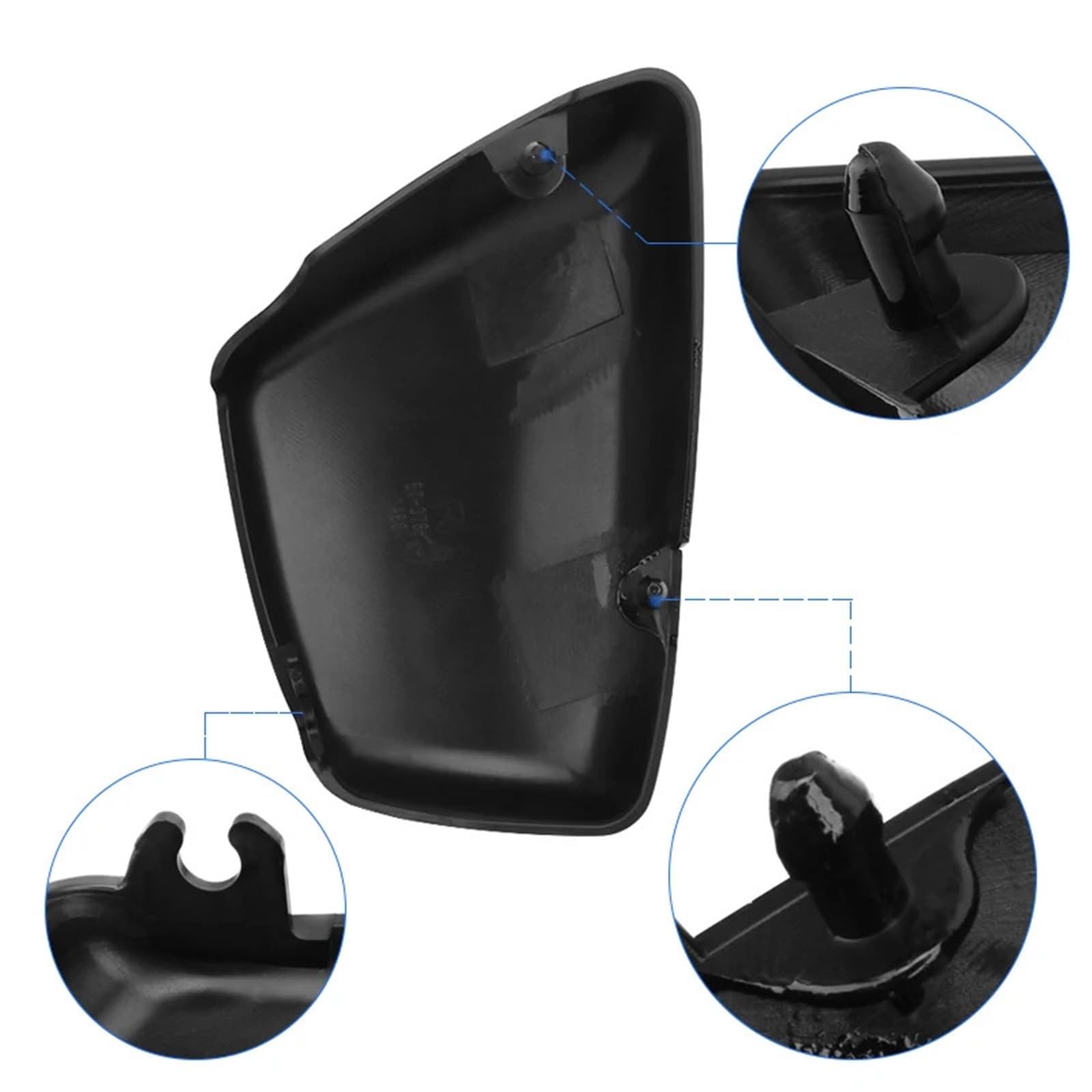 for Yamaha, XV 700 750 1000 1100 Virago 1984-Up Schwarzes Motorrad Links Rechts Seite Batterie Verkleidung Abdeckung Schutz Zubehör Batterieseitige Verkleidungsabdeckungen(Right)