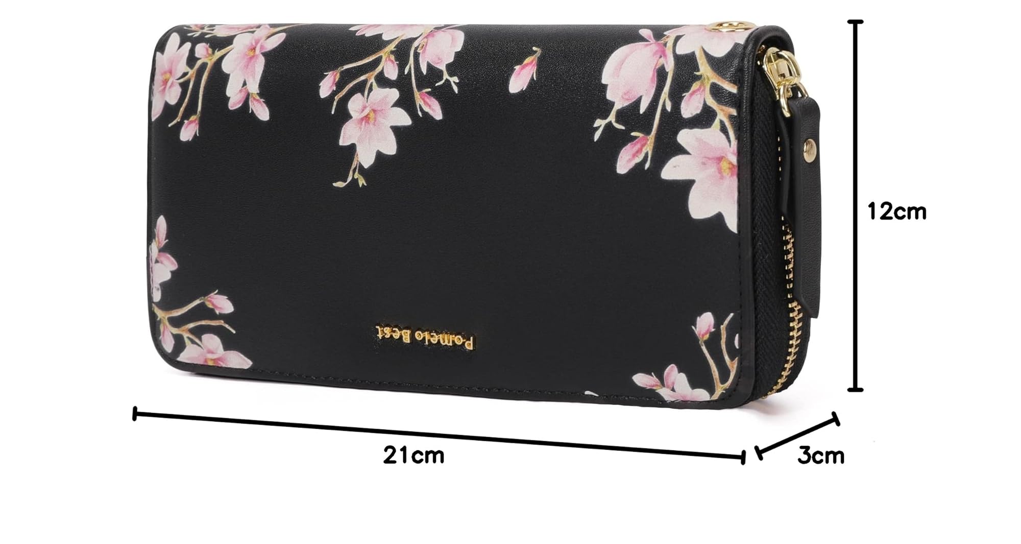 Pomelo Best Portafogli in pelle da Donna Portafoglio per cellulare Tasche per Biglietti con Zip e Cinturino da Polso Portafogli per Carte con Blocco RFID