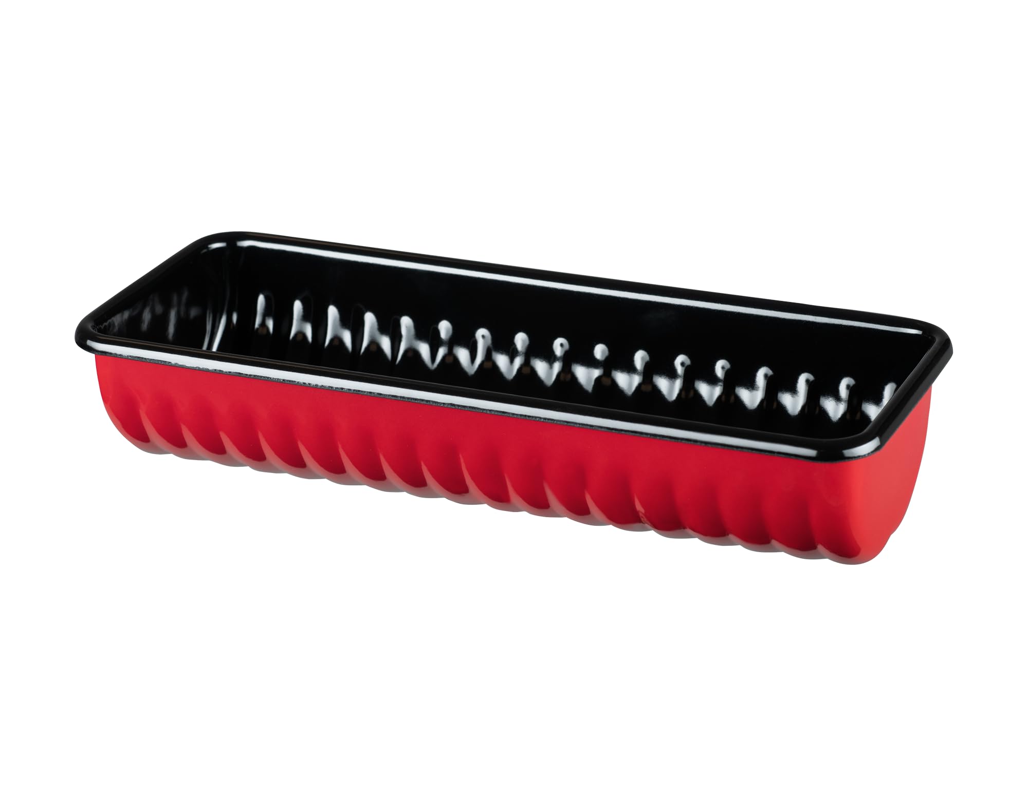 Riess, 0637-020 - Stampo per cricchetto, classico, colore rosso, 30 x 10 cm, altezza 6,7 cm, contenuto 1,1 l, smaltato, rosso/nero