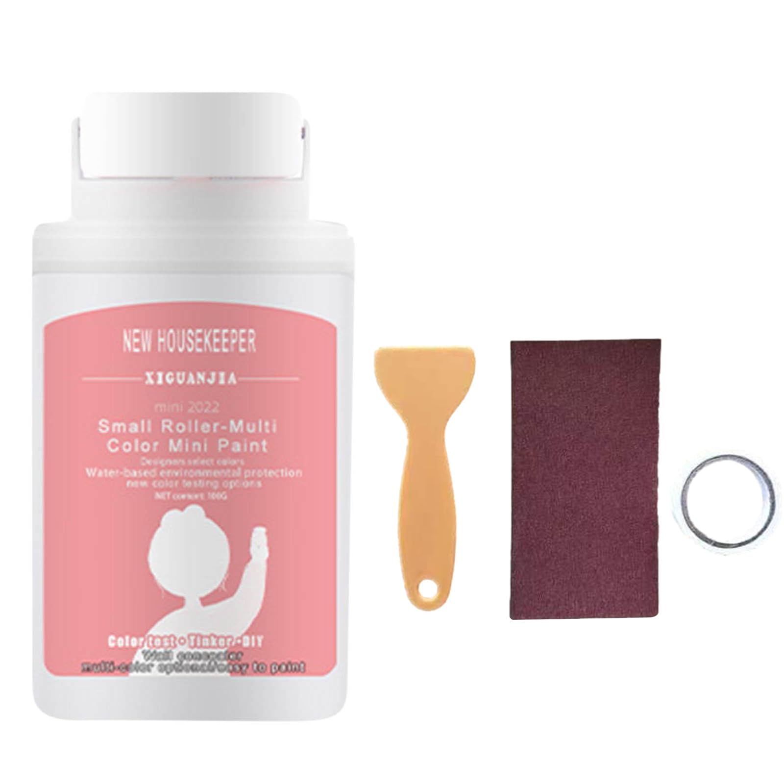 Ke1CloWall Repair Rolling Brush, 3-4H Quick Drying, Small Roller Wall Patching Brush, Wall Repair Kit for Indoor Outdoor Wall 1PC