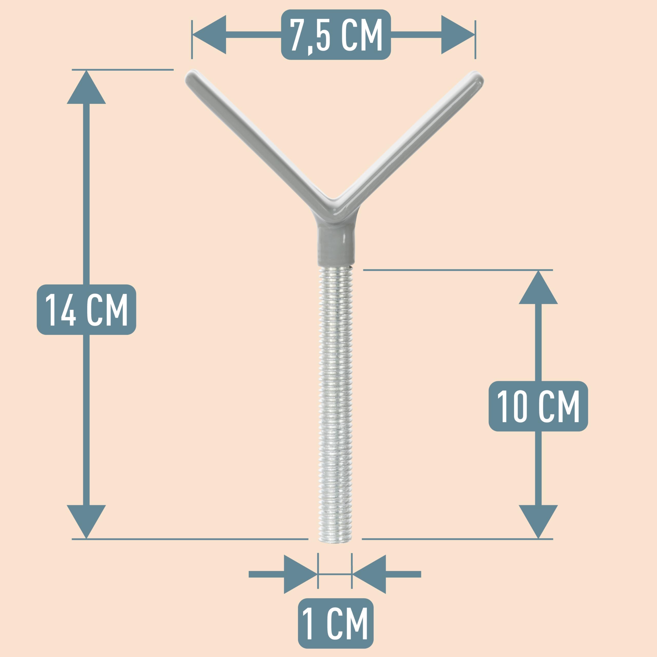 IB STYLE Lot de 2 adaptateurs Y – pour barrière d’escalier et de Porte, Fixation sans perçage, Accessoires de sécurité pour Enfants, Filetage M10