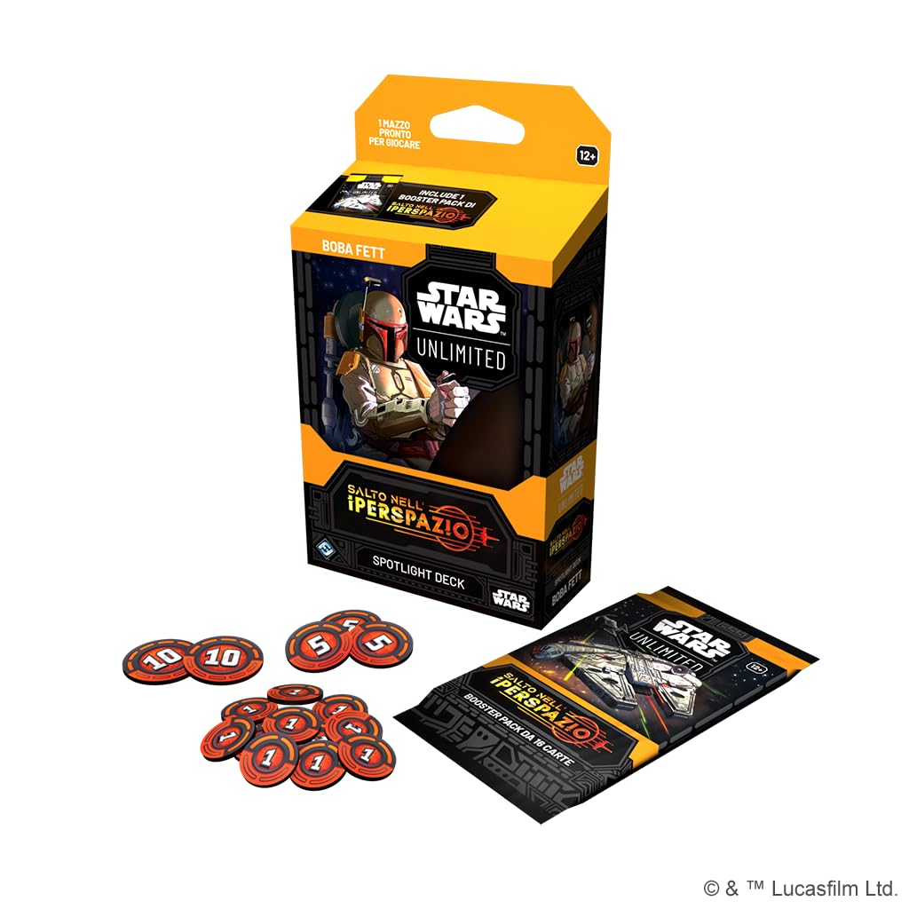Star Wars : Unlimited Salto nell'Iperspazio - Gioco di Carte Collezionabili, Mazzo Boba Fett Pronto per Giocare, 12+ Anni, 2 giocatori, 20 Minuti di Gioco
