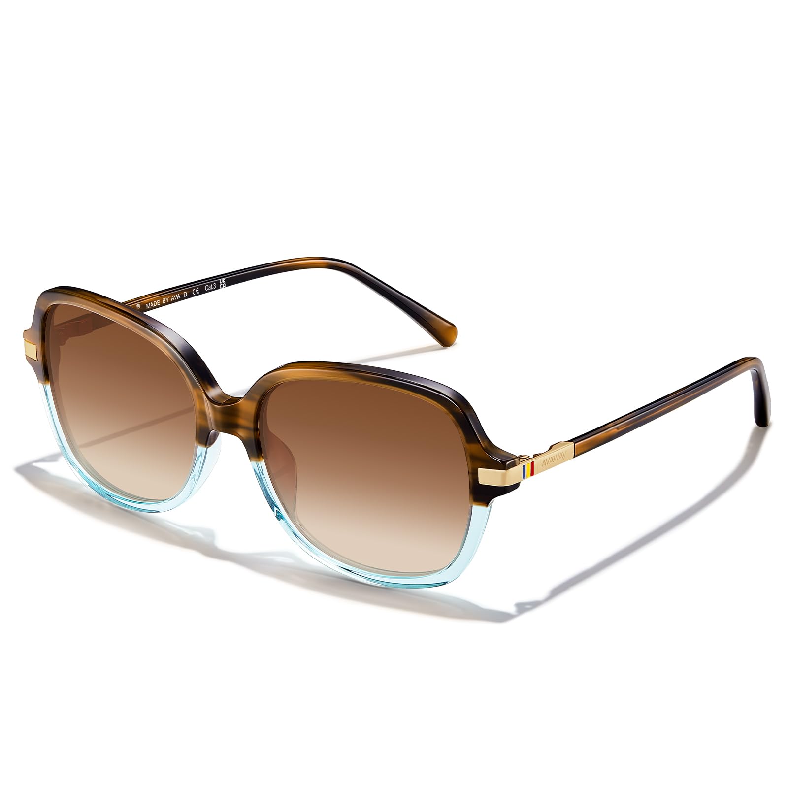 AVAWAY Occhiali da Sole Polarizzati Oversize per le Donna Protezione UV401 Occhiali di Protezione per lo Shopping in Viaggio di Guida