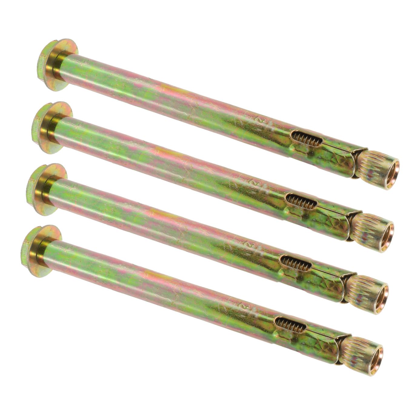 DOITOOL 4pcs Carbon Steel Concrete Drop Anchors Knurled Expansion Bolts for Heavy-Duty Applications for Securing Water Heaters Air Conditioners