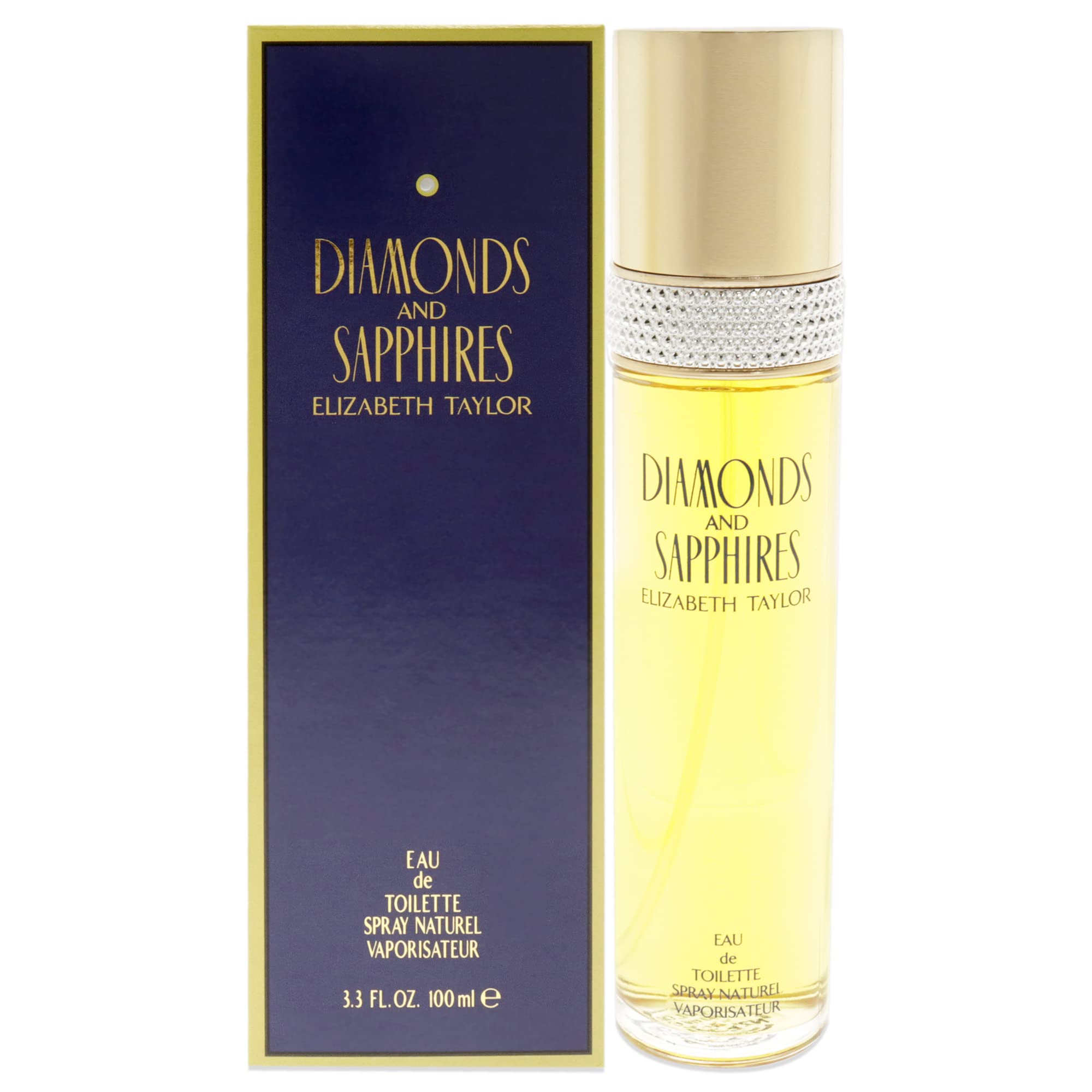 Elizabeth Taylor DIAMONDS & SAPHIRES Eau De Toilette Spray 3.4 oz for Women - 100% Authentic