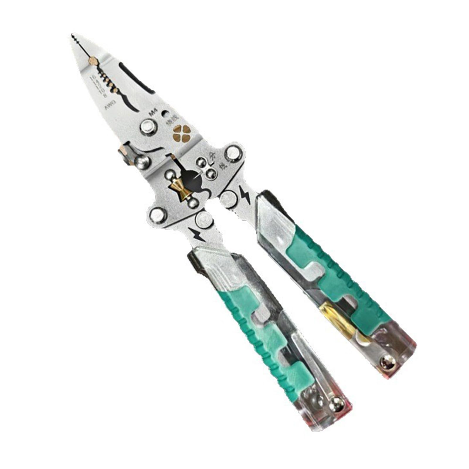 Hsioluted Multifunctional Foldable Plier For Wire Splitting Stripping Cutter For Electrician Plier Terminal Stripper Hand Tool Portable Foldable Wire Cutter