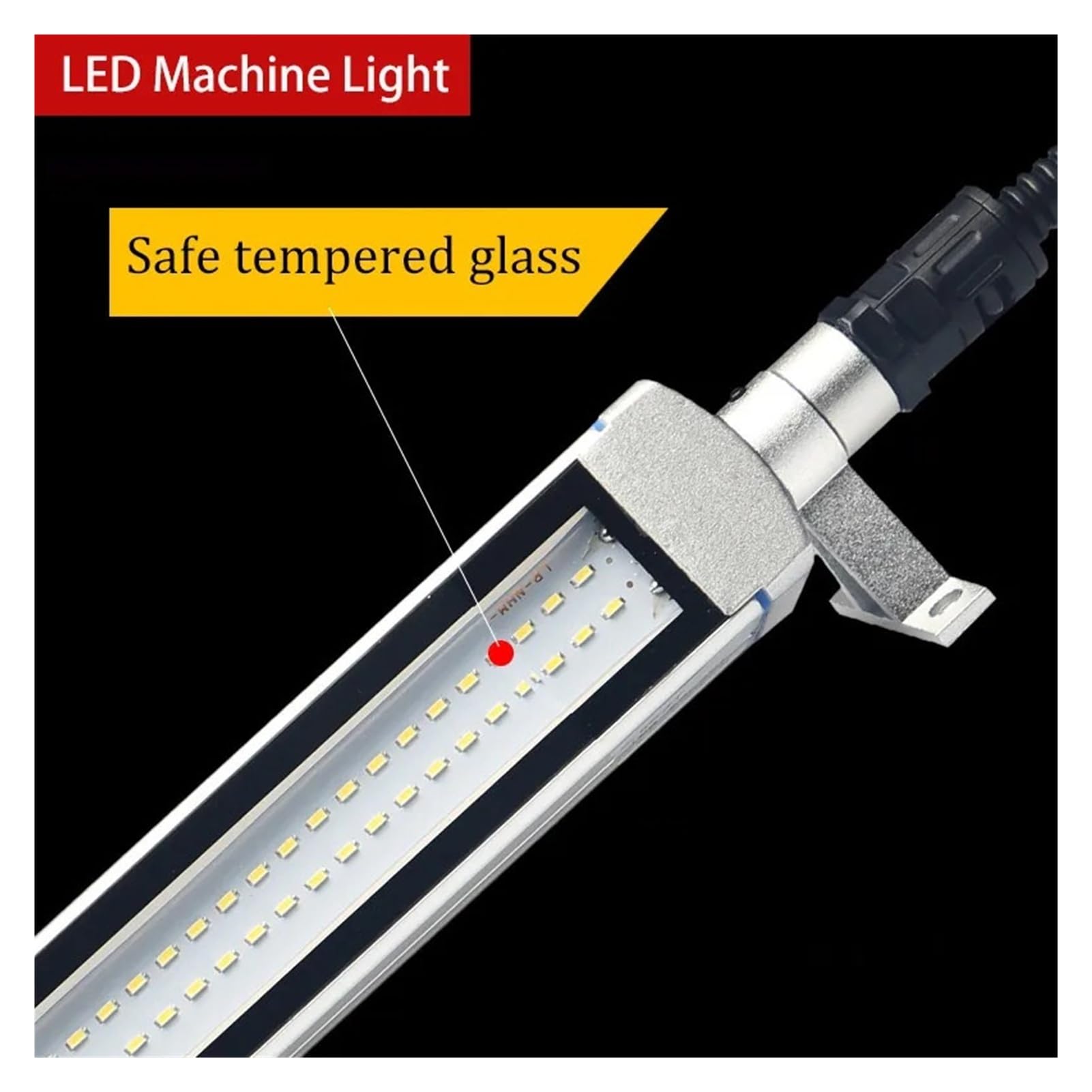 Tokarka światło robocze 24 V/220 V LED frezarka CNC narzędzie oświetleniowe IP67, warsztat, długa lampa tokarska (24 V-36 V, 20 W, długość 680 mm)