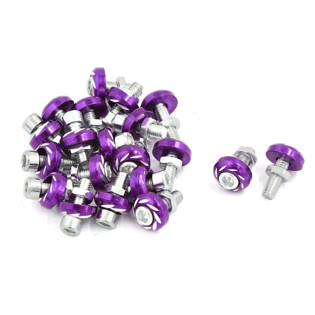 Amazon | uxcell ナンバープレートネジボルト ネジボルト 葉のパターン