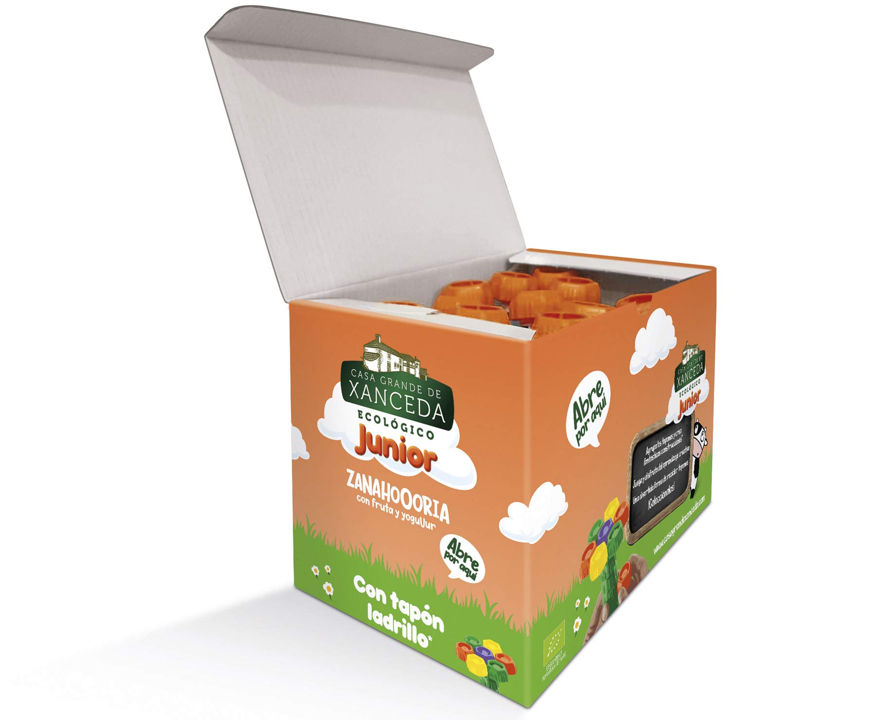 Bolsita de fruta y zanahoria con yogur ecológico Casa Grande de Xanceda 14 uds x 90g