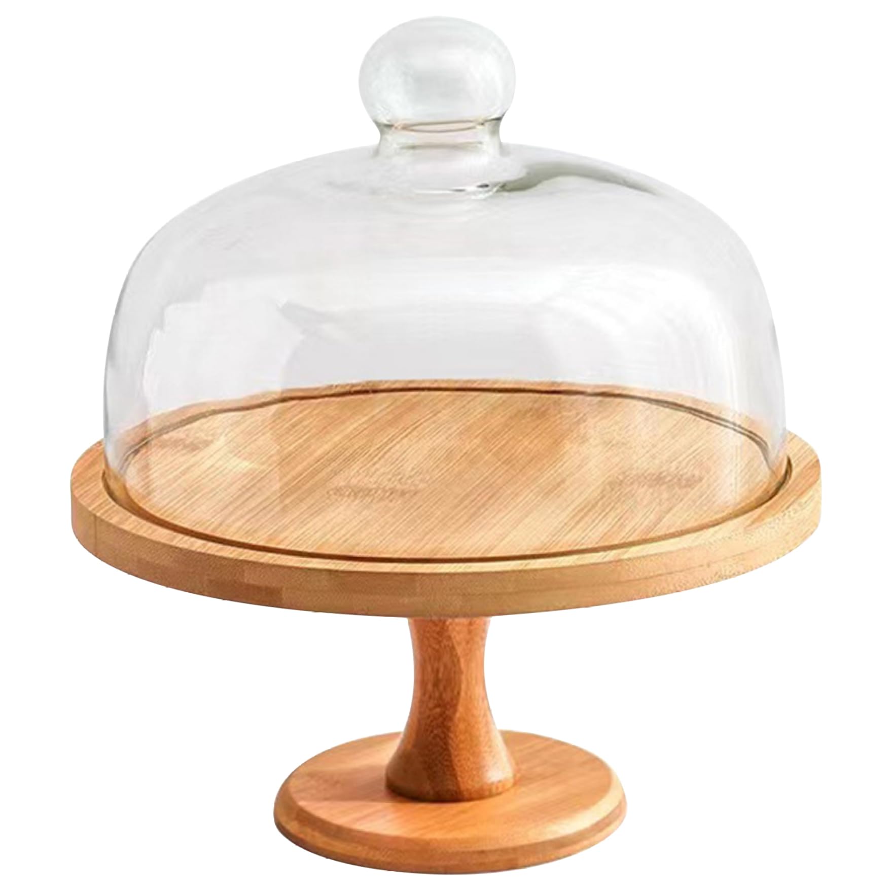 Présentation de fruits et gâteaux d'exception sur socle bois noble de 23cm