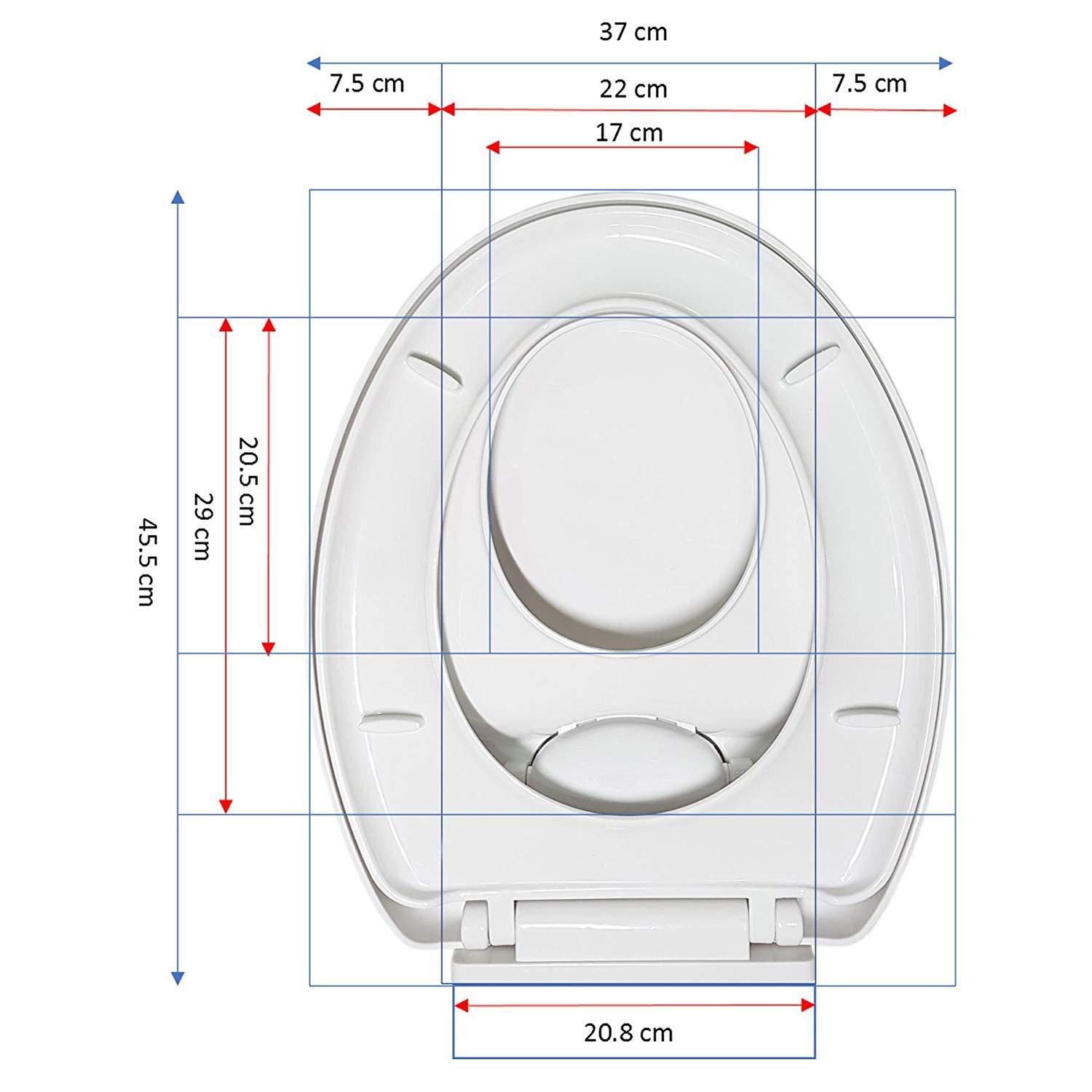 Buy Vinsani PACK OF 2 2 in 1 White Family Toilet Seat with Builtin
