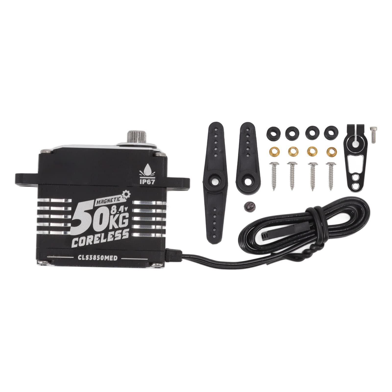 Servo RC 50KG étanche – Servo Numérique Haute Vitesse En Alliage D’aluminium – Pour Voiture 1/8 1/10, Robot, Bateau – IPX8