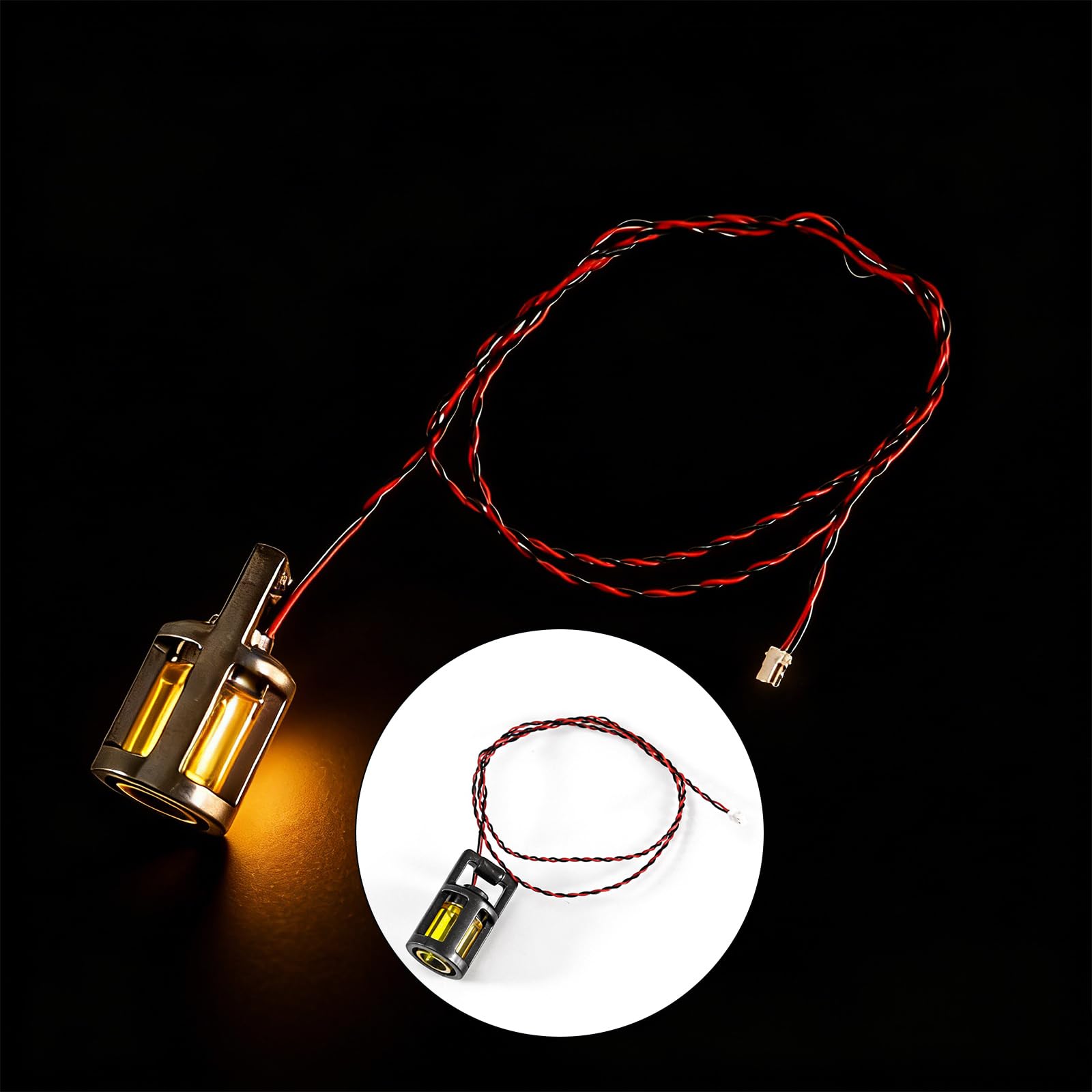 Joycabin Miniaturowe latarnie LED do domku dla lalek, mini lampki z kablem 15 cm, miniaturowe akcesoria, miniaturowe światła LED do witryn, mikrodomków, dekoracja domku z zabawkami (ciepła biel)