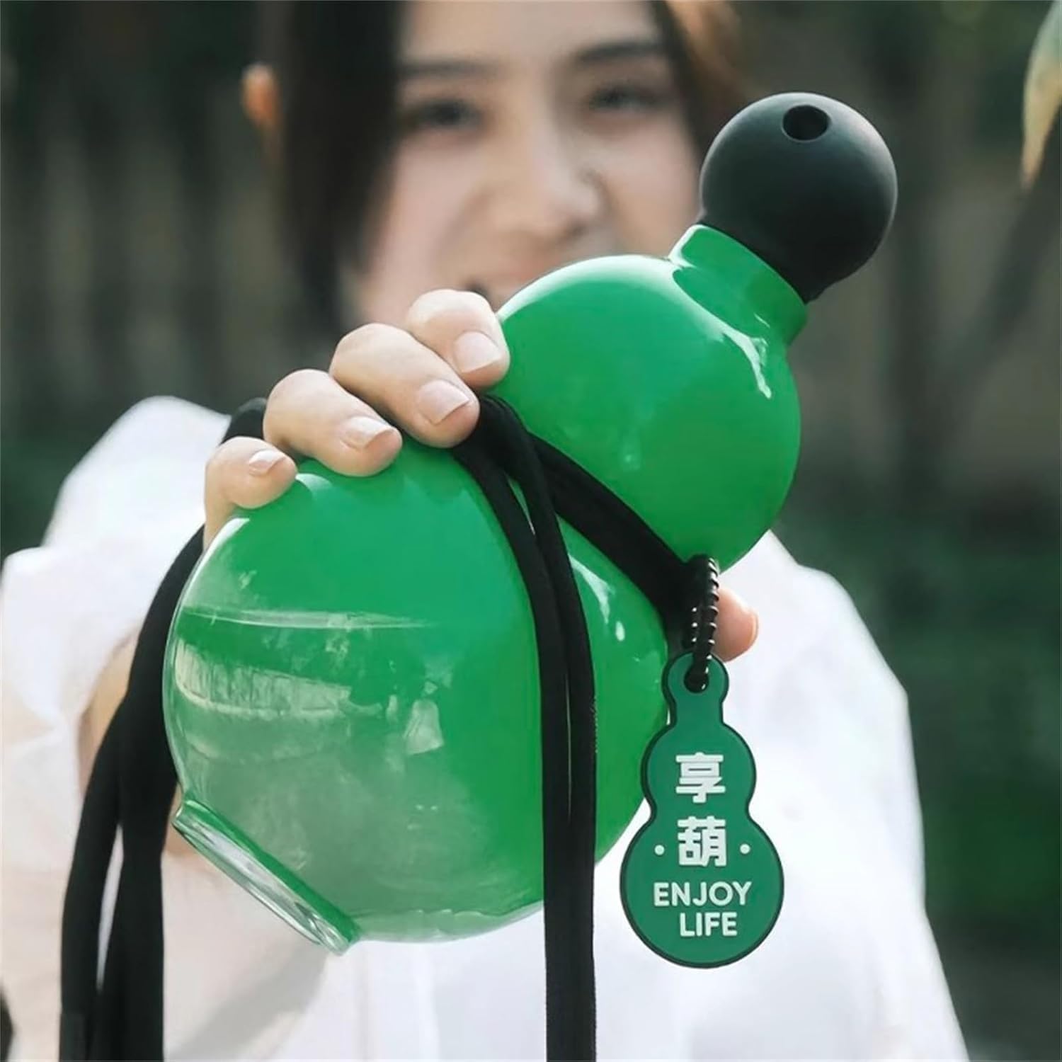 Gourd Wasserflasche, tragbare Wasserflasche, Kürbisflasche, einzigartige Reise-Wasserflasche für Fitnessstudio, chinesisches Retro-inspiriert, große Kapazität, einzigartige Geschenke für Gamer